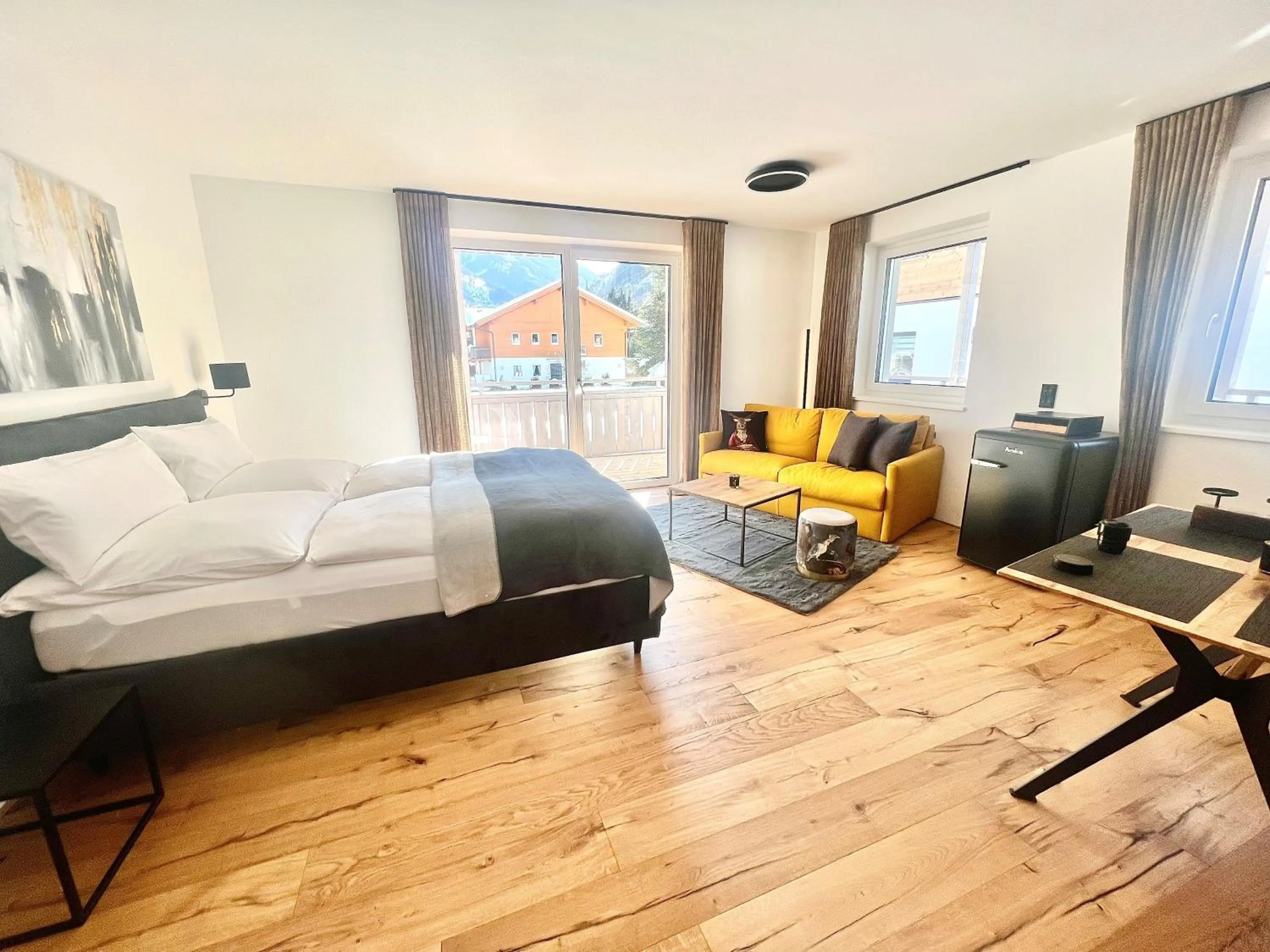 Seating area, Bed in Auhof - Apartments Bad Gastein