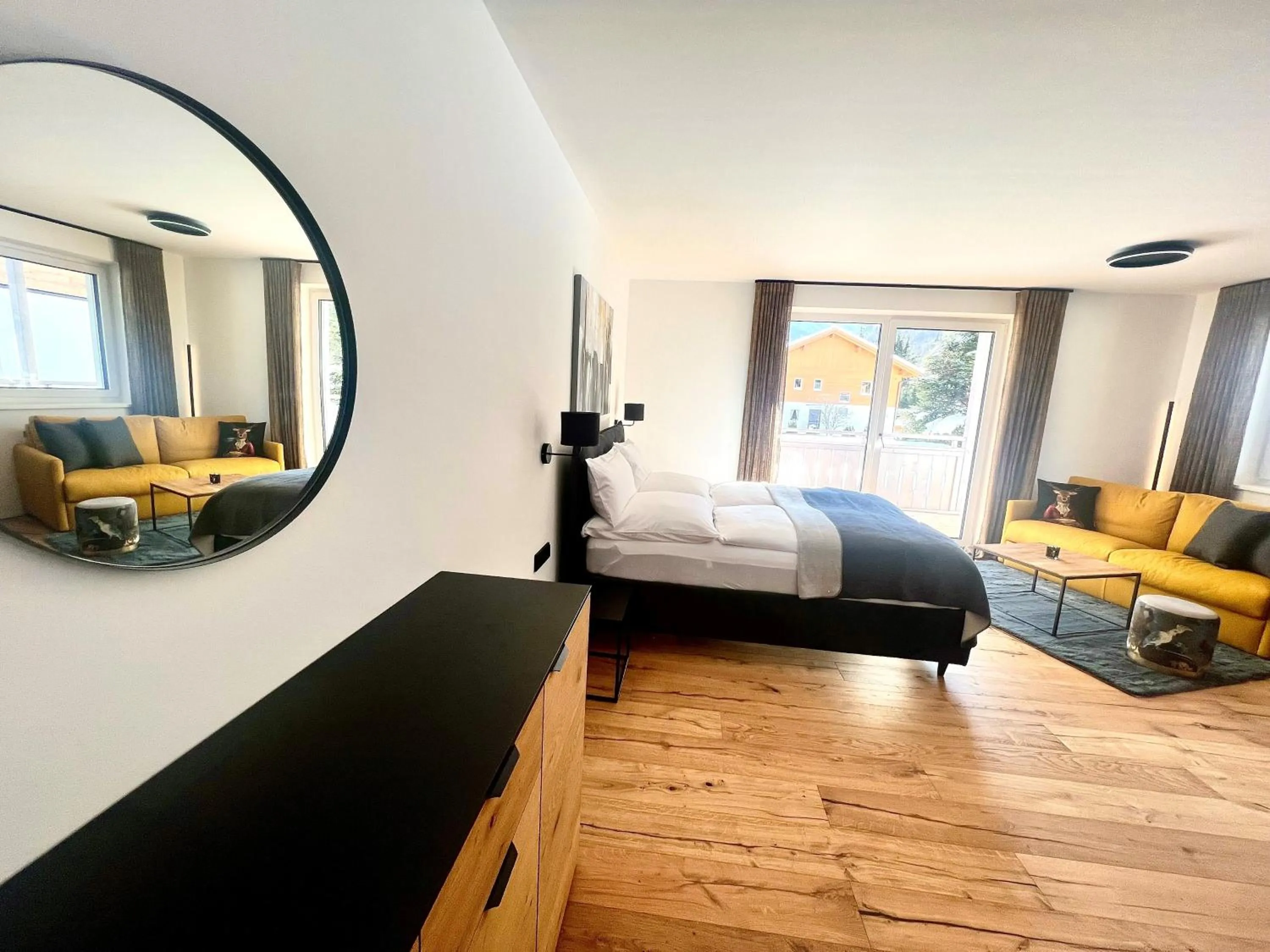 Seating area, Bed in Auhof - Apartments Bad Gastein