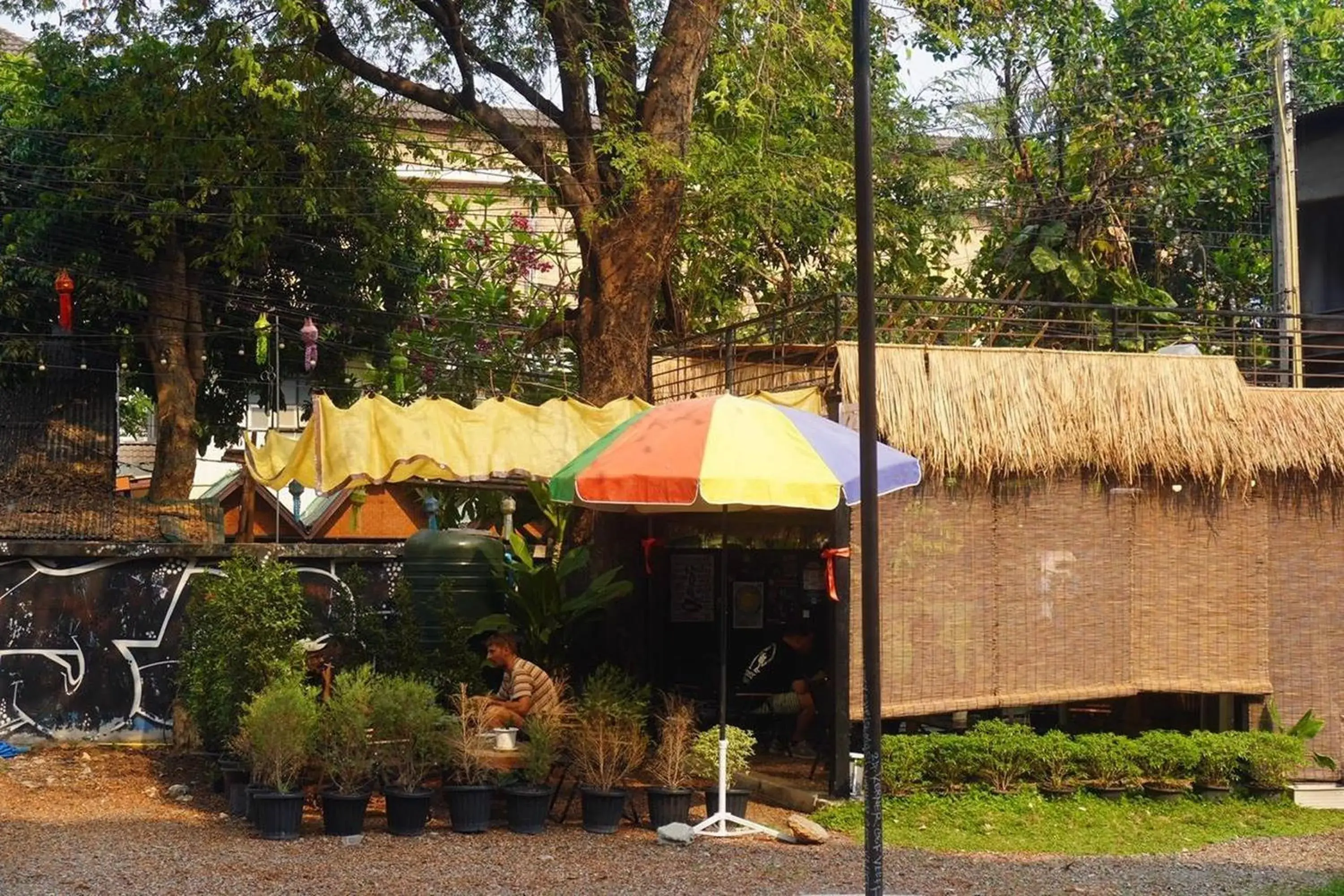 Street view in BW Studios thai art style Street view in BW Studios thai art style