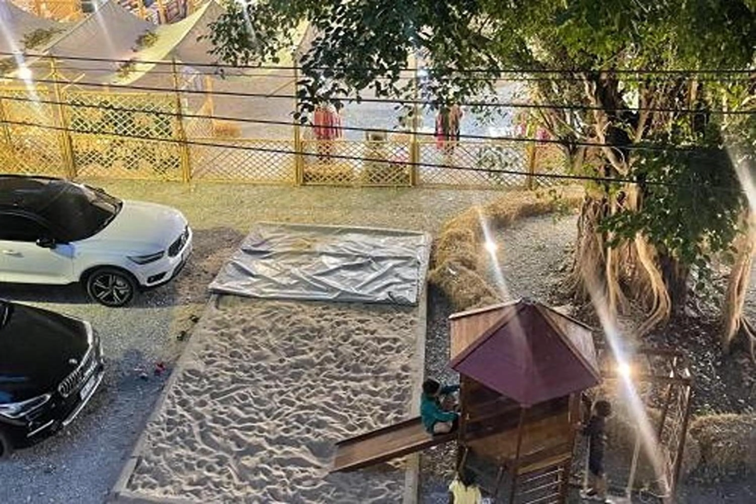 Children play ground in BW Studios thai art style