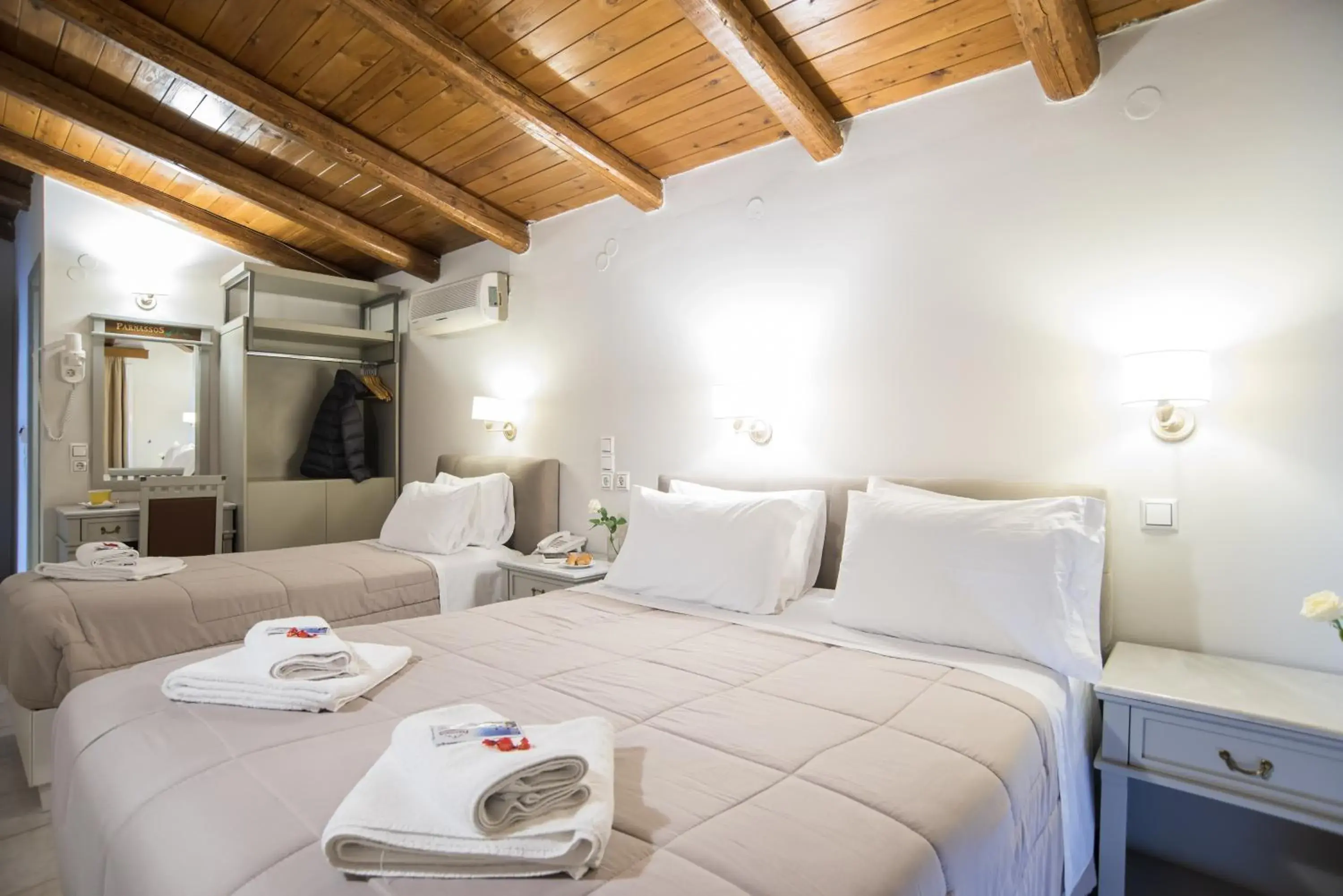 Bed in Parnassos Delphi Hotel Bed in Parnassos Delphi Hotel