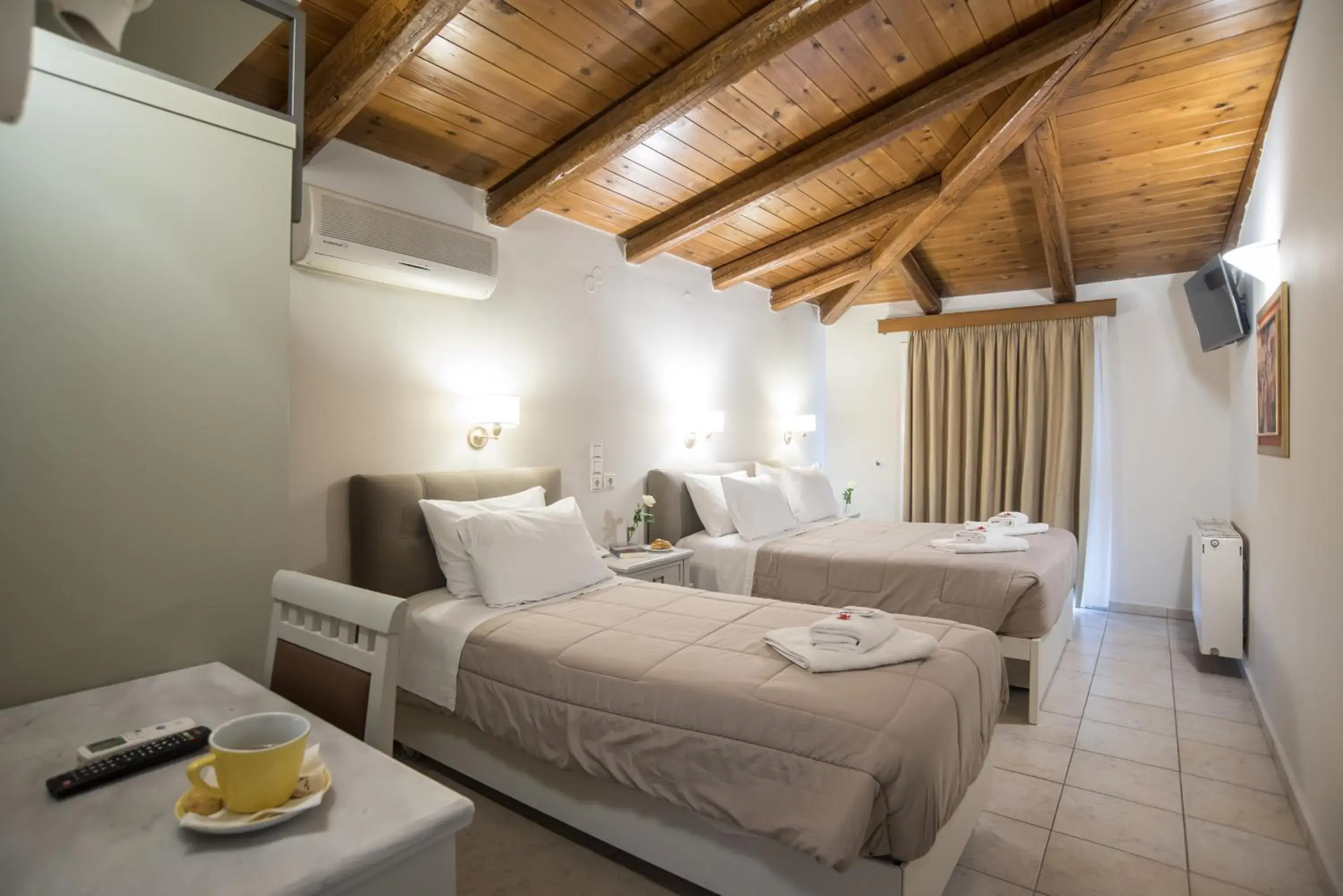 Bed in Parnassos Delphi Hotel Bed in Parnassos Delphi Hotel