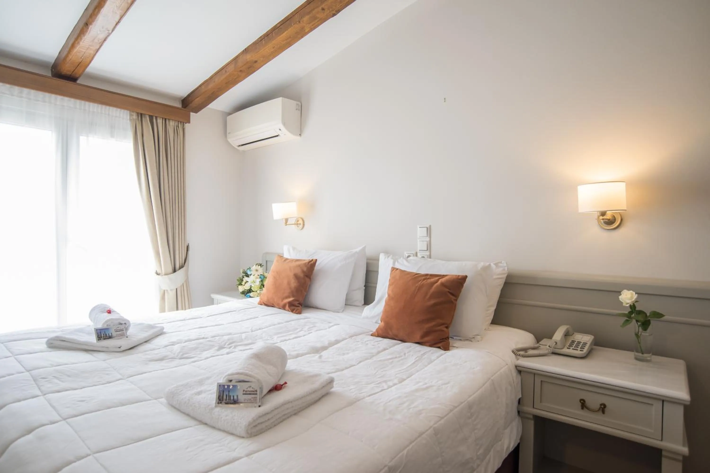 Bed in Parnassos Delphi Hotel