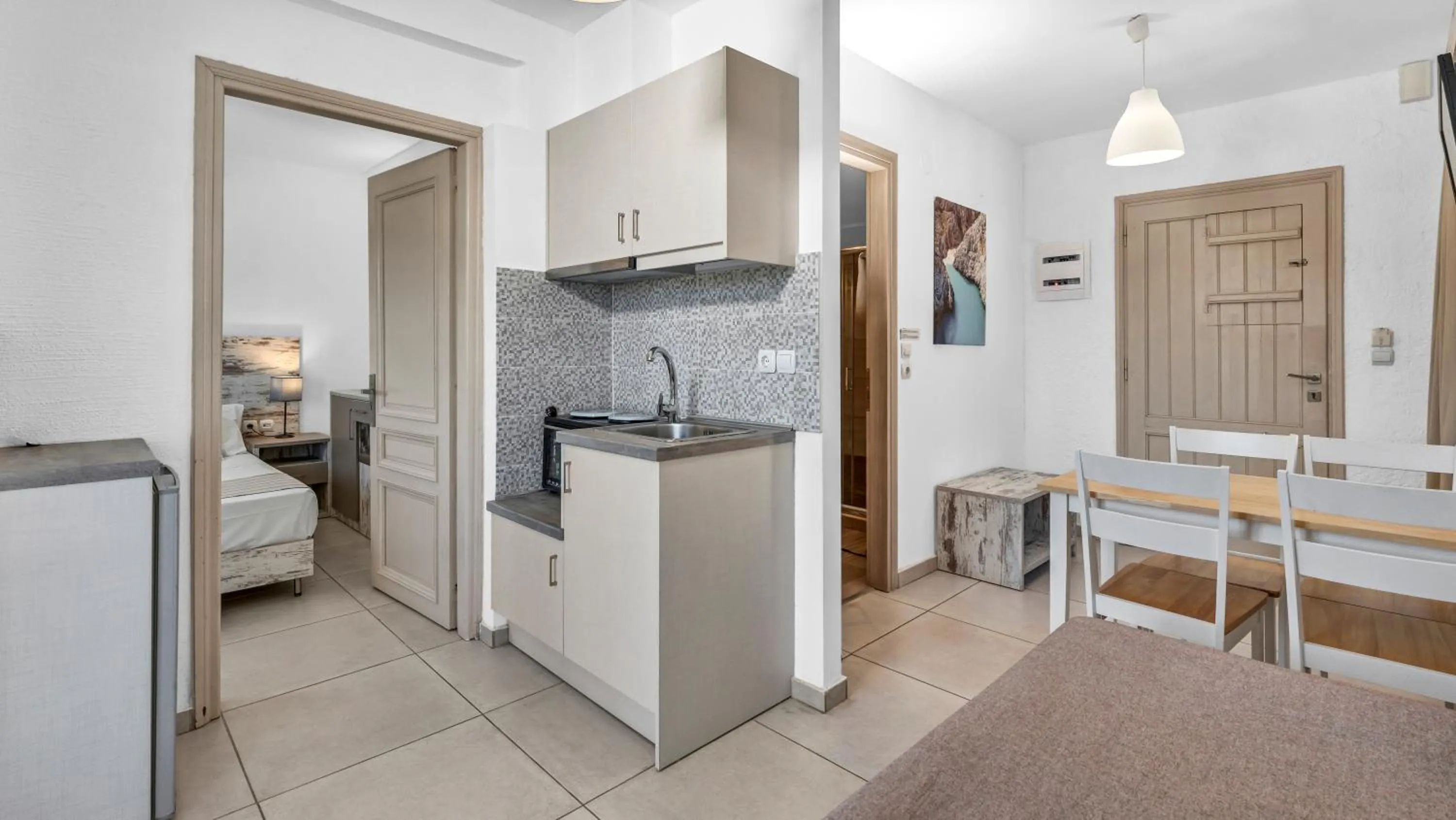 Kitchen or kitchenette in Erato Hotel
