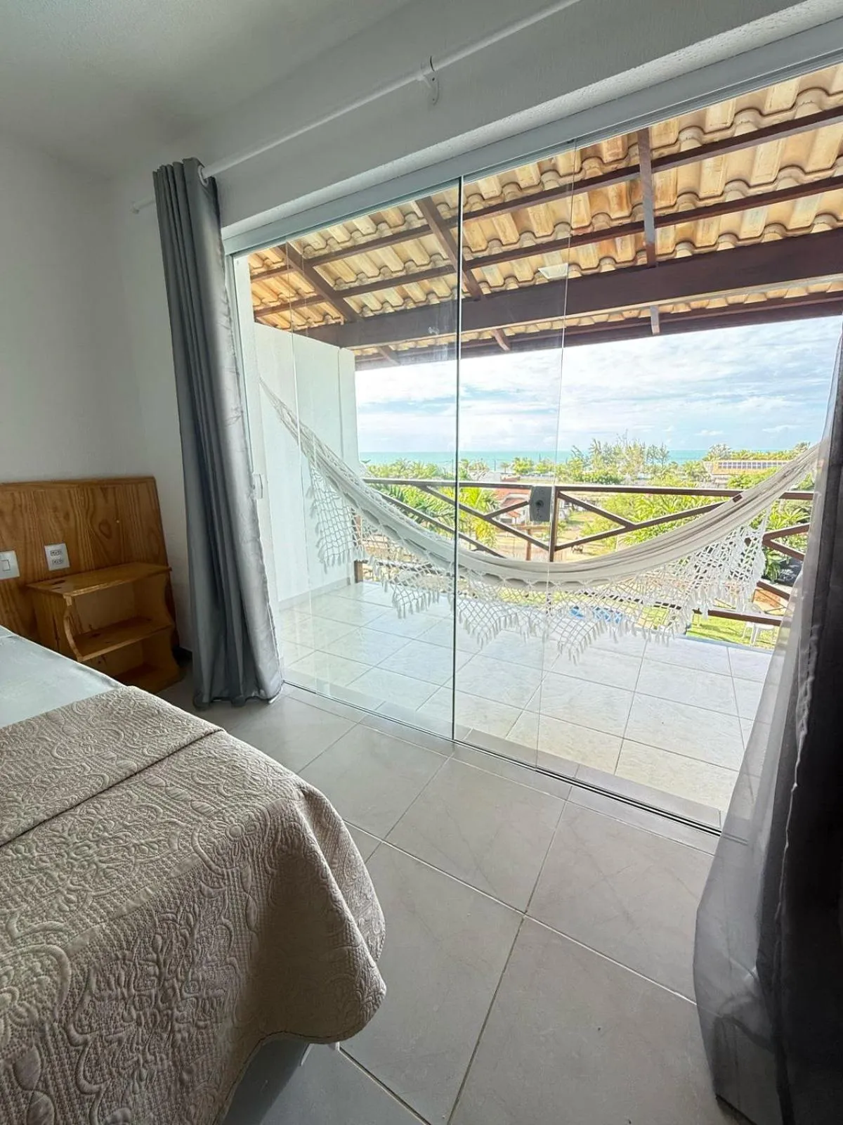 View (from property/room), Bed in Milano Hotel Pousada Canoa Quebrada