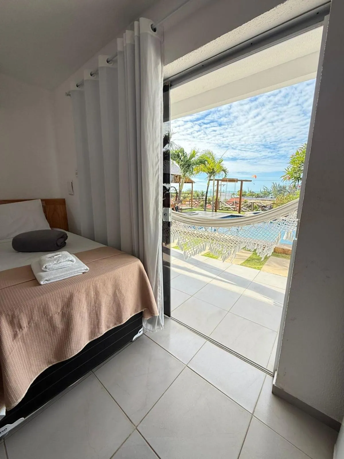 View (from property/room), Bed in Milano Hotel Pousada Canoa Quebrada