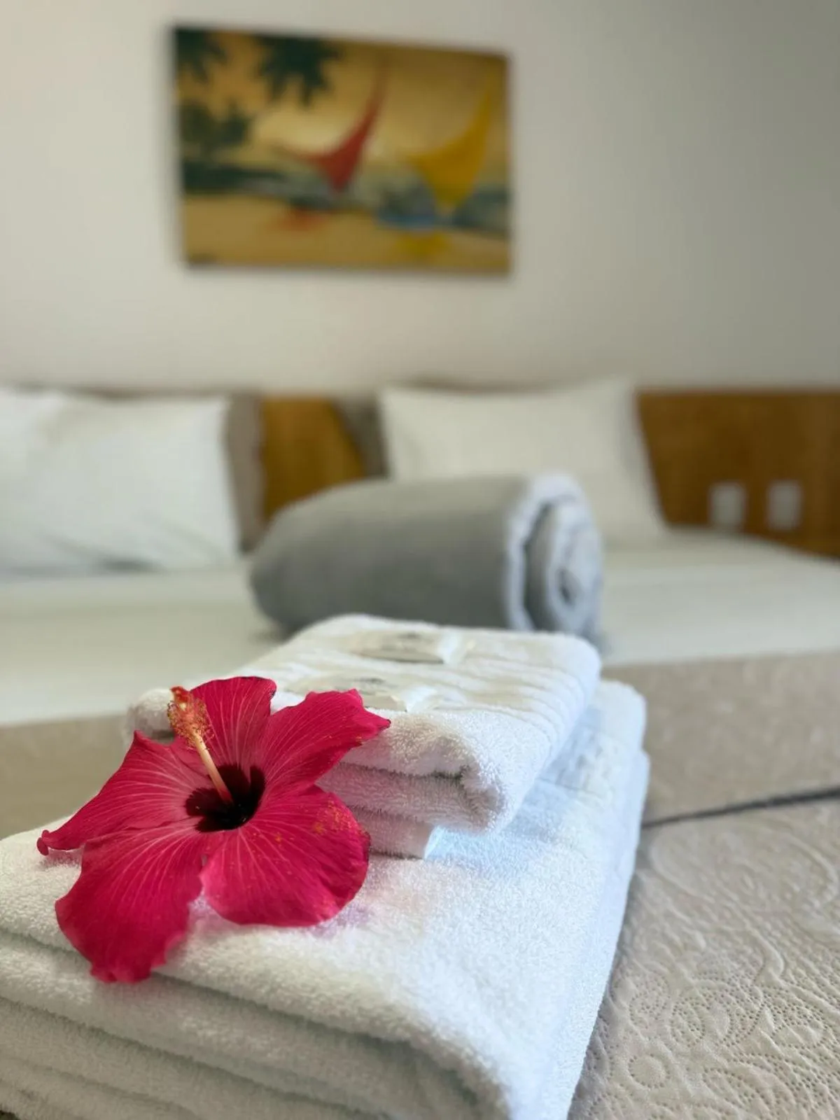 towels, Bed in Milano Hotel Pousada Canoa Quebrada