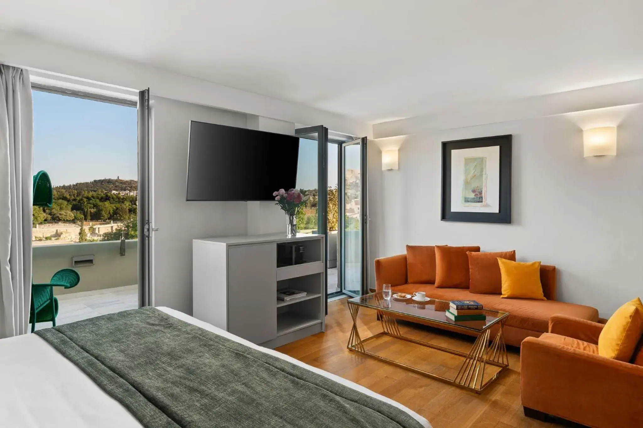 View (from property/room), Bed in Athenaeum Eridanus Luxury Hotel View (from property/room), Bed in Athenaeum Eridanus Luxury Hotel