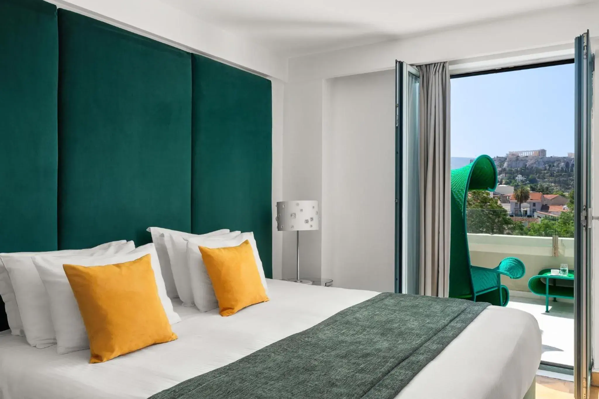 View (from property/room), Bed in Athenaeum Eridanus Luxury Hotel View (from property/room), Bed in Athenaeum Eridanus Luxury Hotel