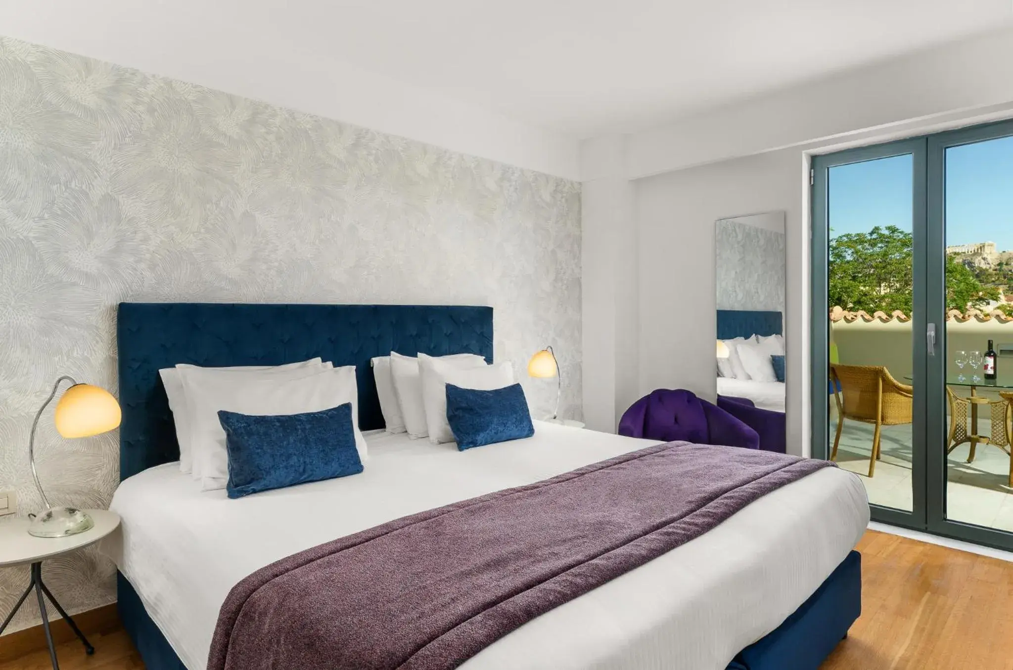 View (from property/room), Bed in Athenaeum Eridanus Luxury Hotel View (from property/room), Bed in Athenaeum Eridanus Luxury Hotel