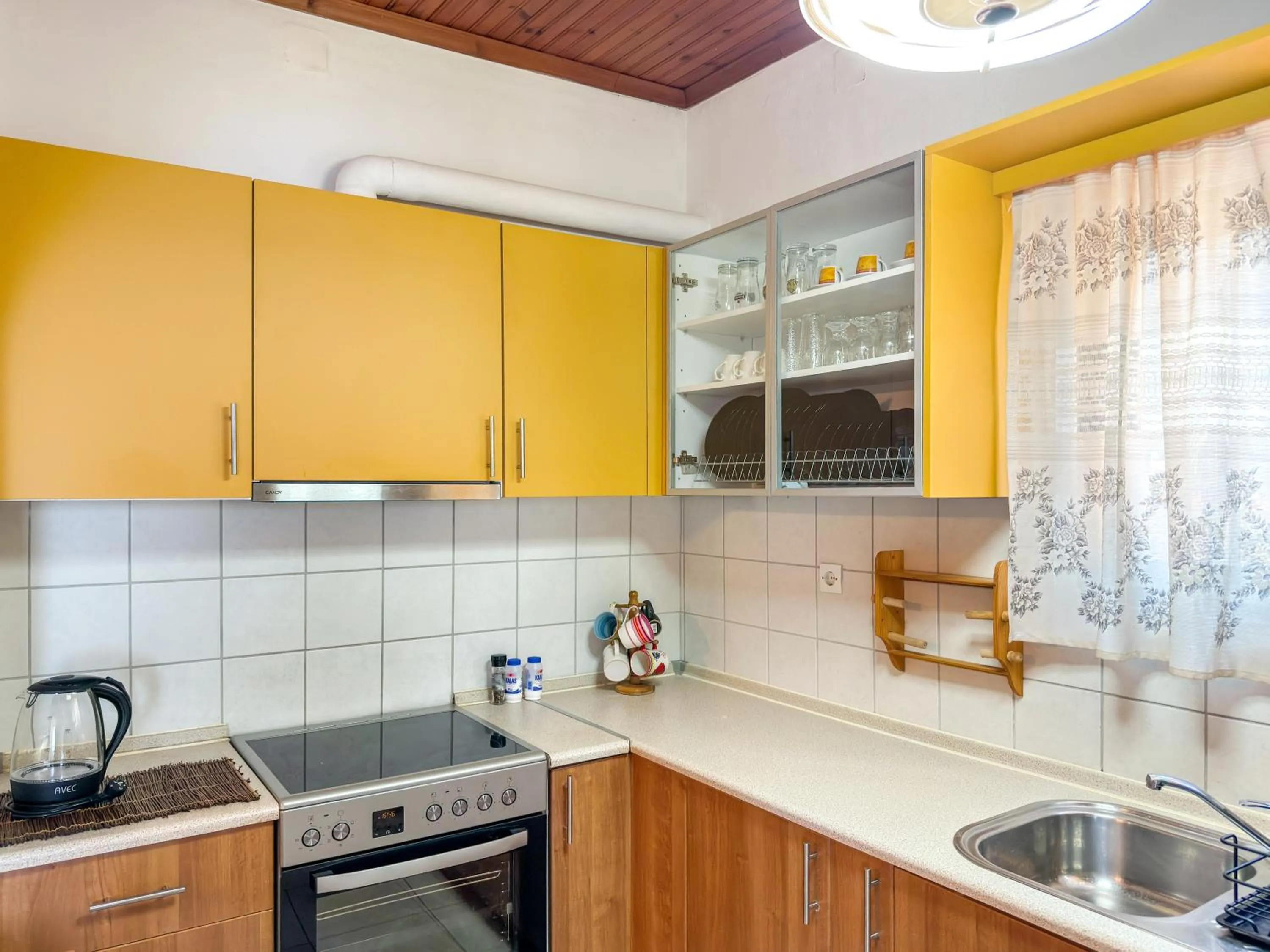 Kitchen or kitchenette in Corfu Andromaches Holiday Apartments