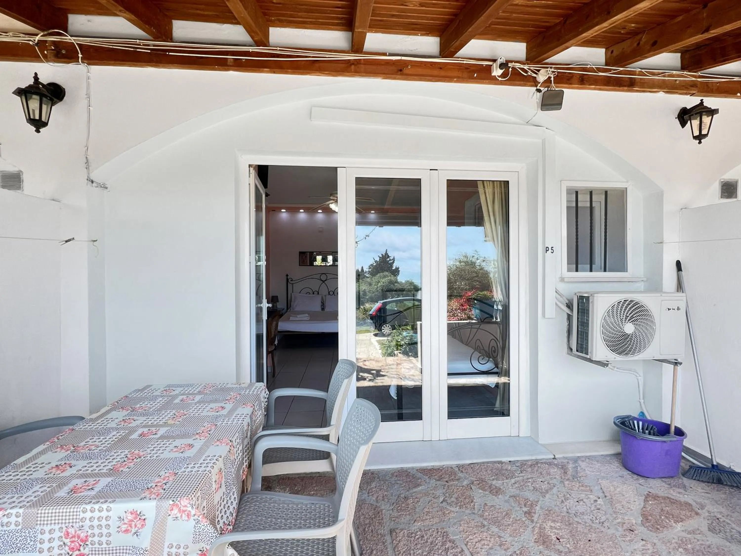 Balcony/Terrace in Corfu Andromaches Holiday Apartments