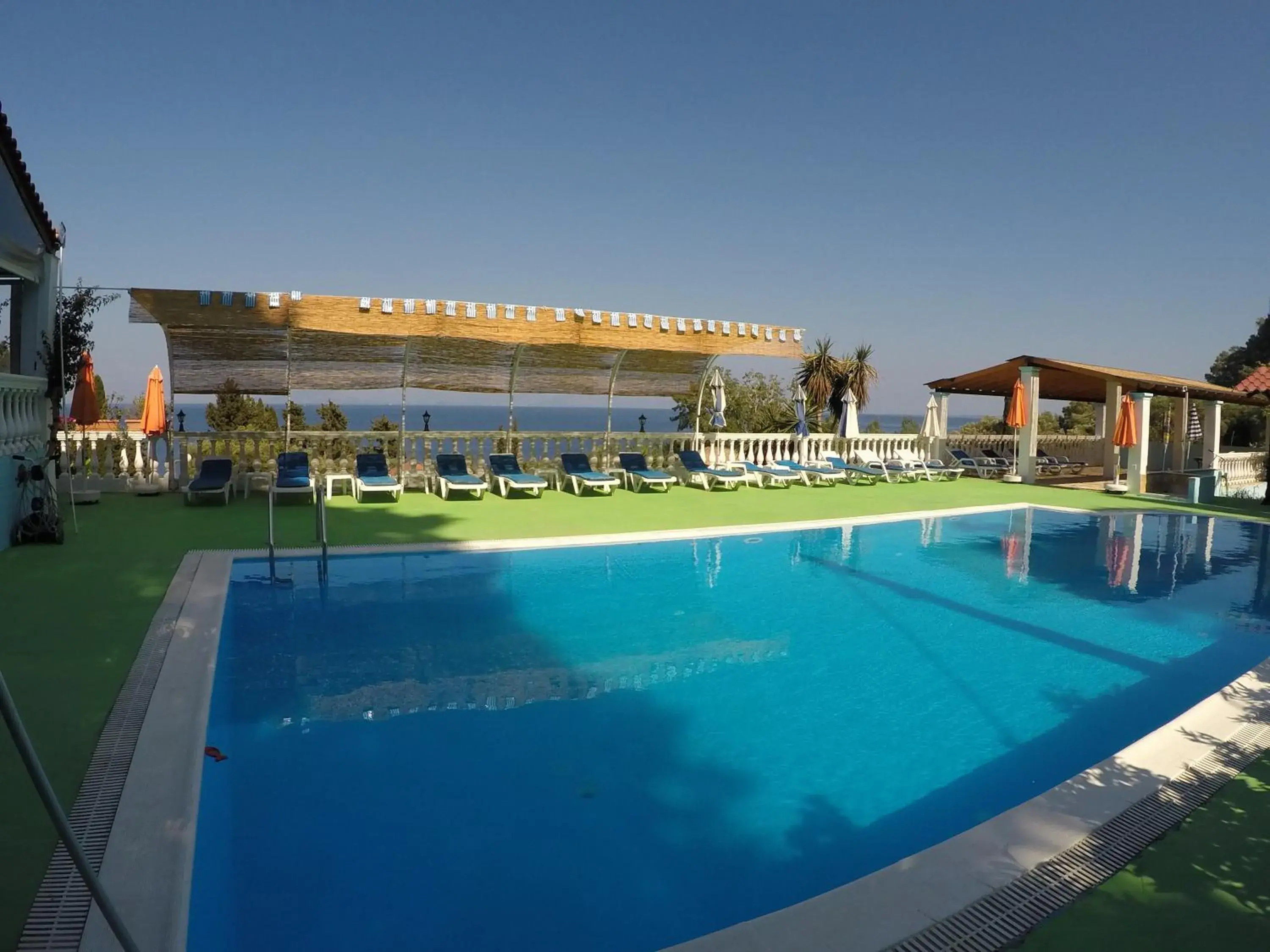 Pool view in Corfu Andromaches Holiday Apartments Pool view in Corfu Andromaches Holiday Apartments