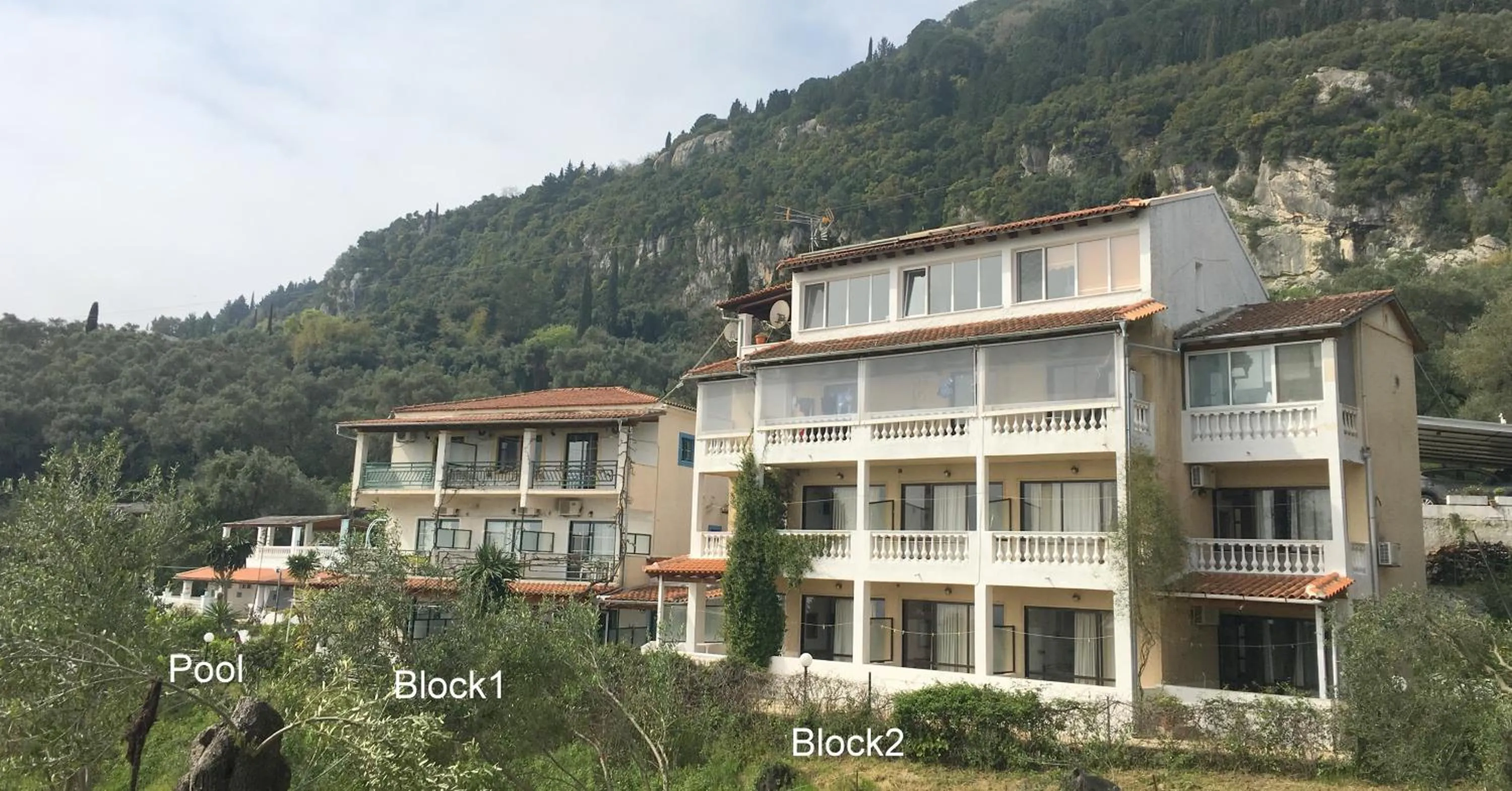 Property building in Corfu Andromaches Holiday Apartments