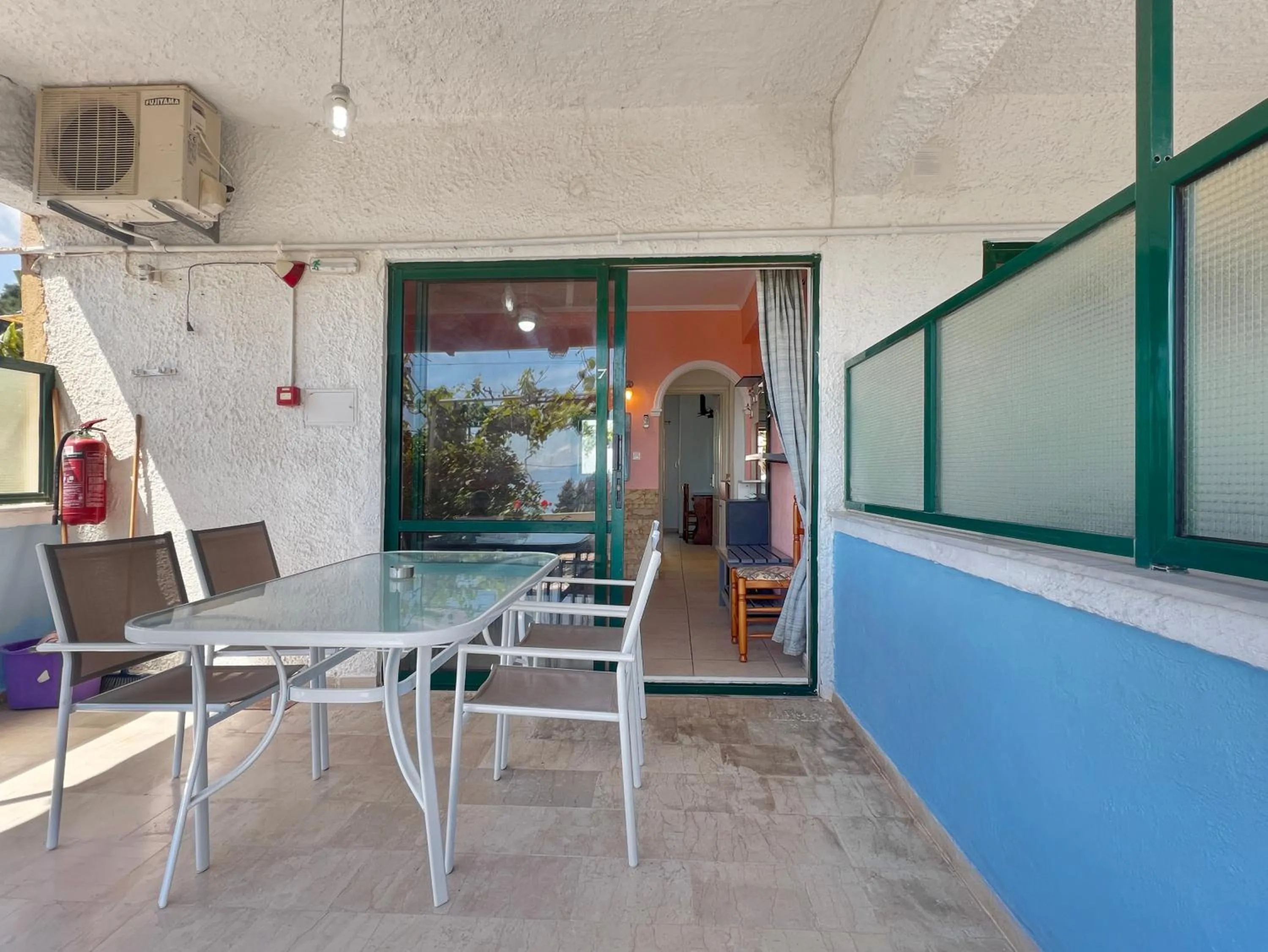 Balcony/Terrace in Corfu Andromaches Holiday Apartments