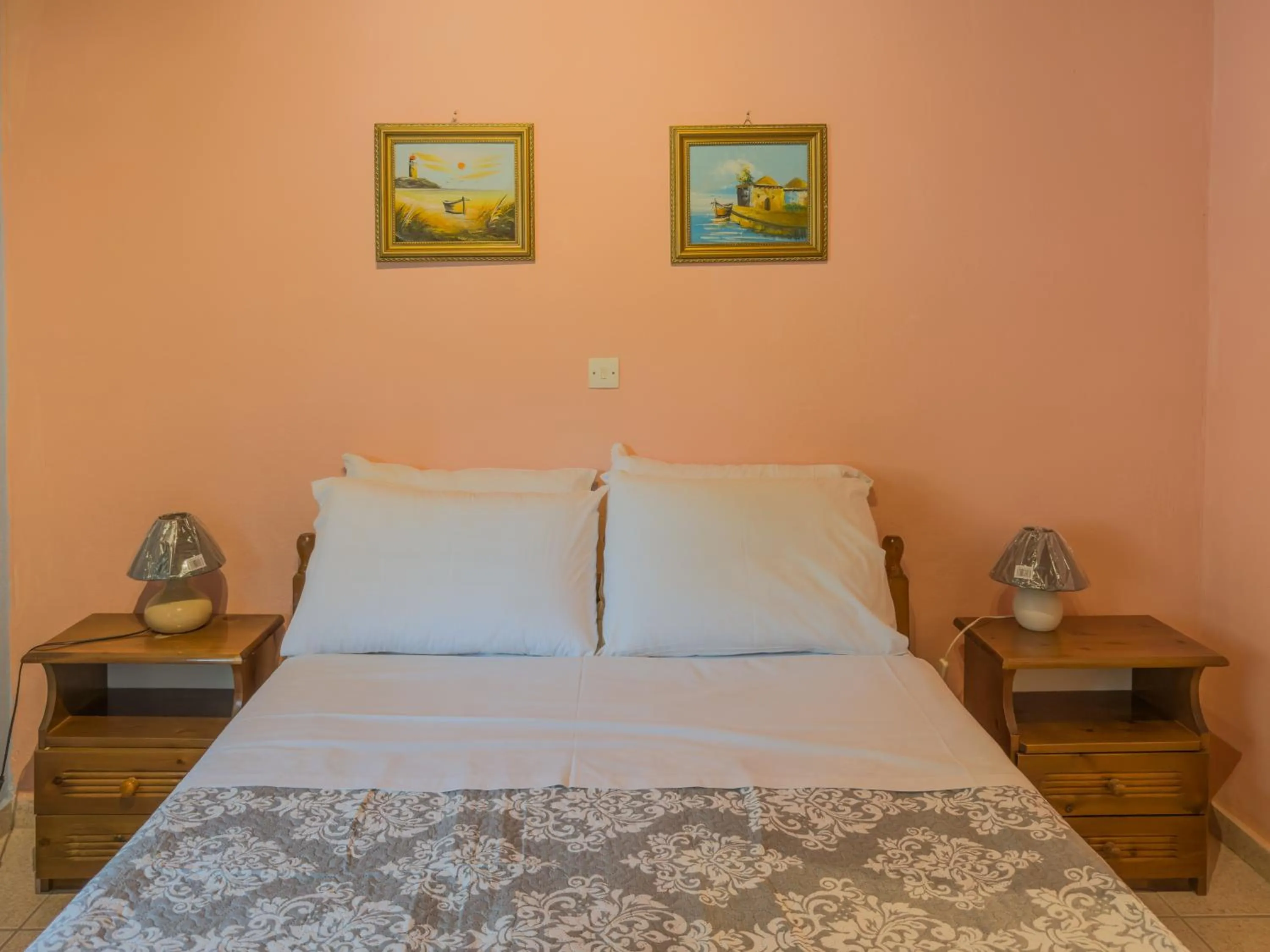 Bed in Corfu Andromaches Holiday Apartments