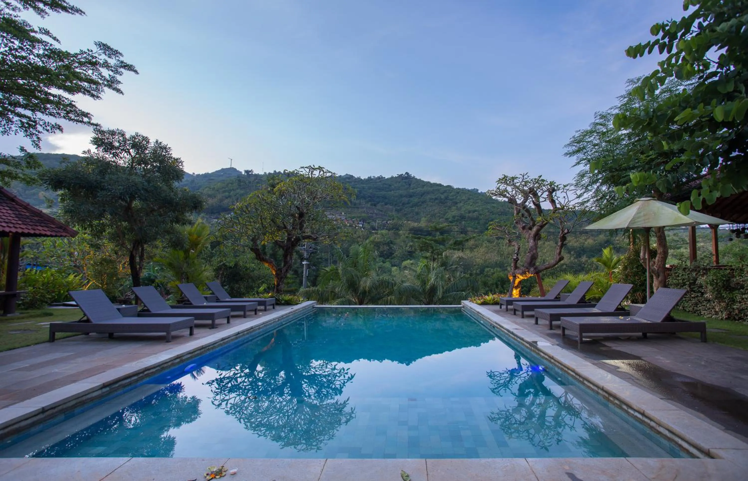 Pool view in Klumpu Hill Villas Nusa Penida