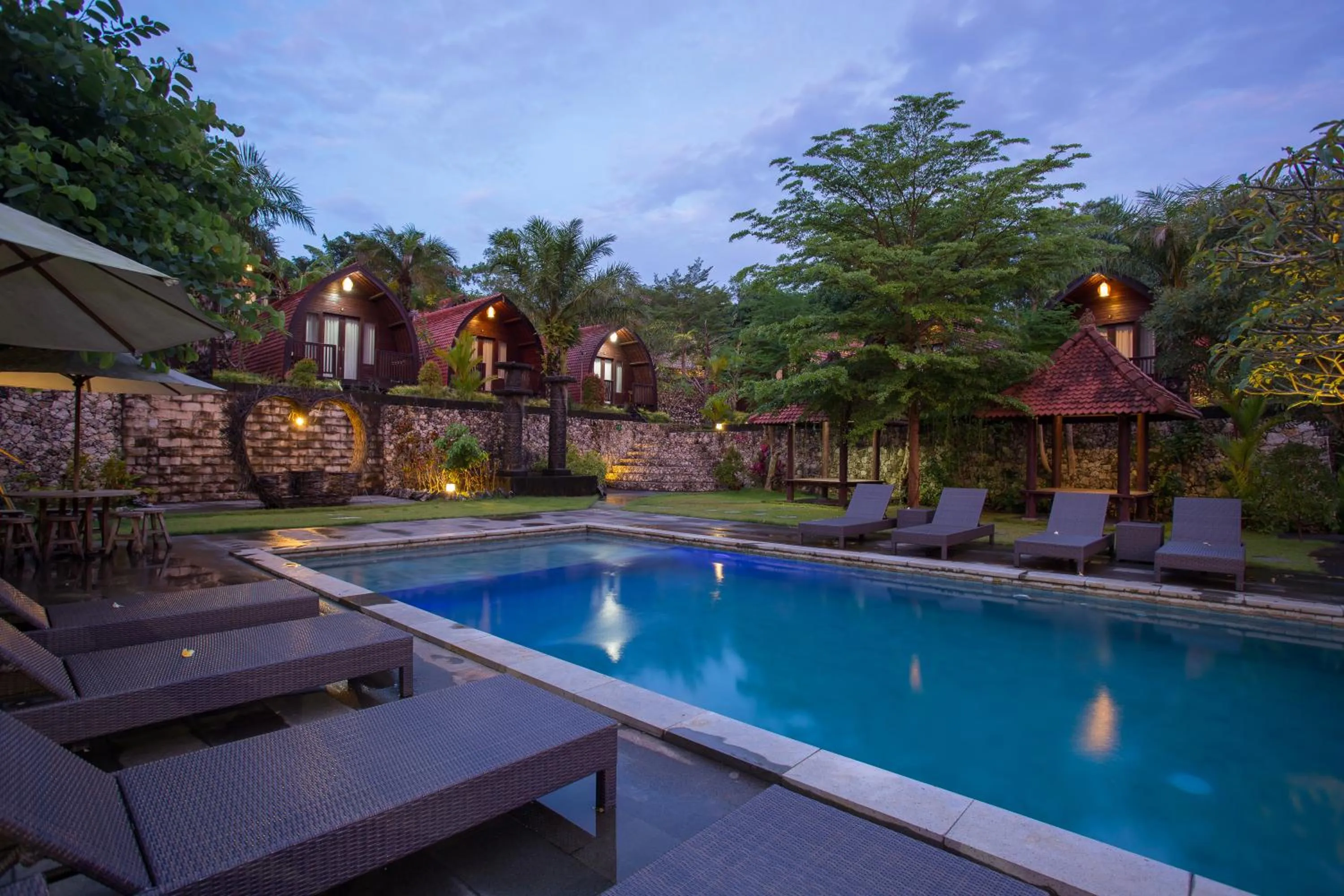 Pool view in Klumpu Hill Villas Nusa Penida