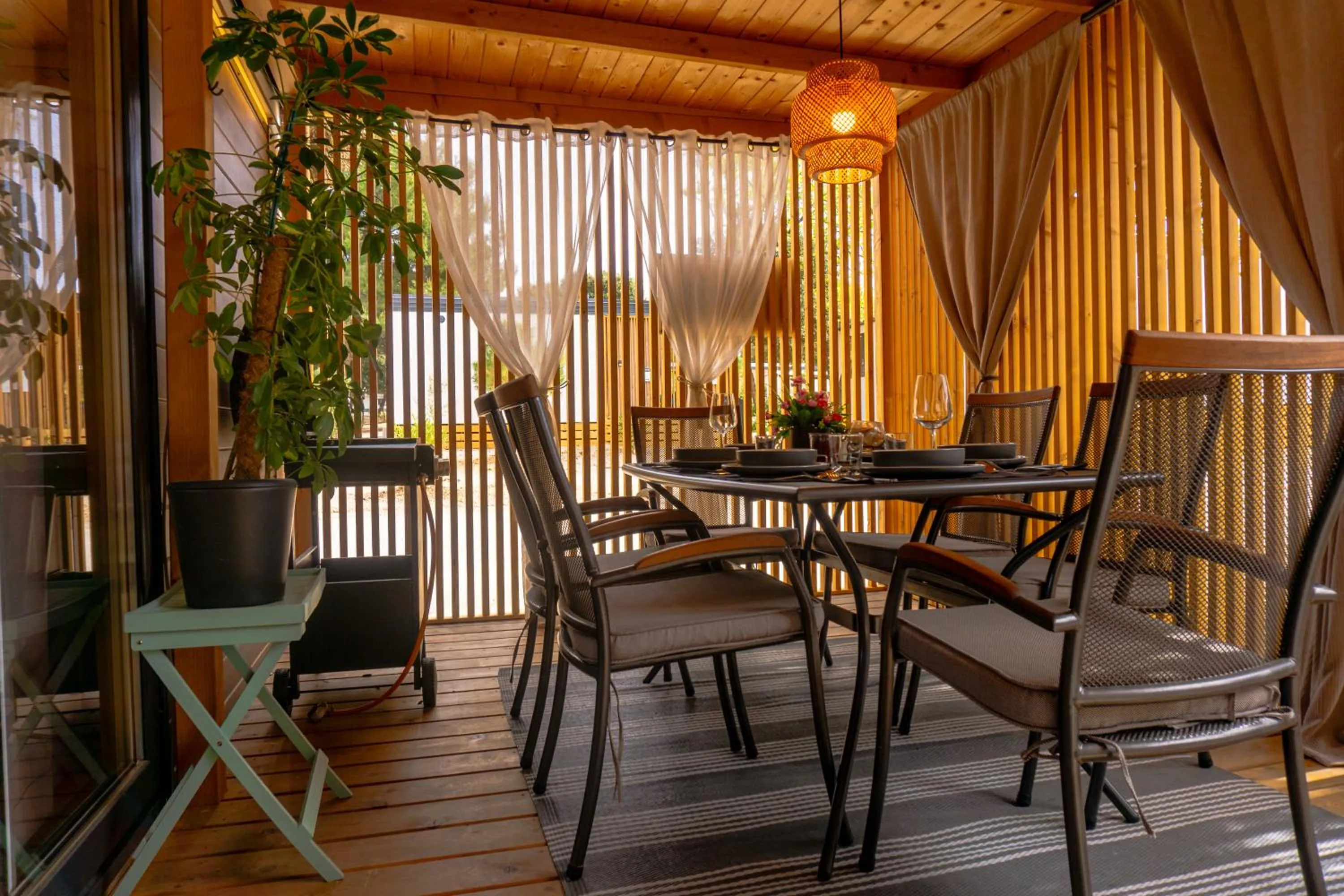 Seating area in Mobile Home Saky, Biograd na Moru
