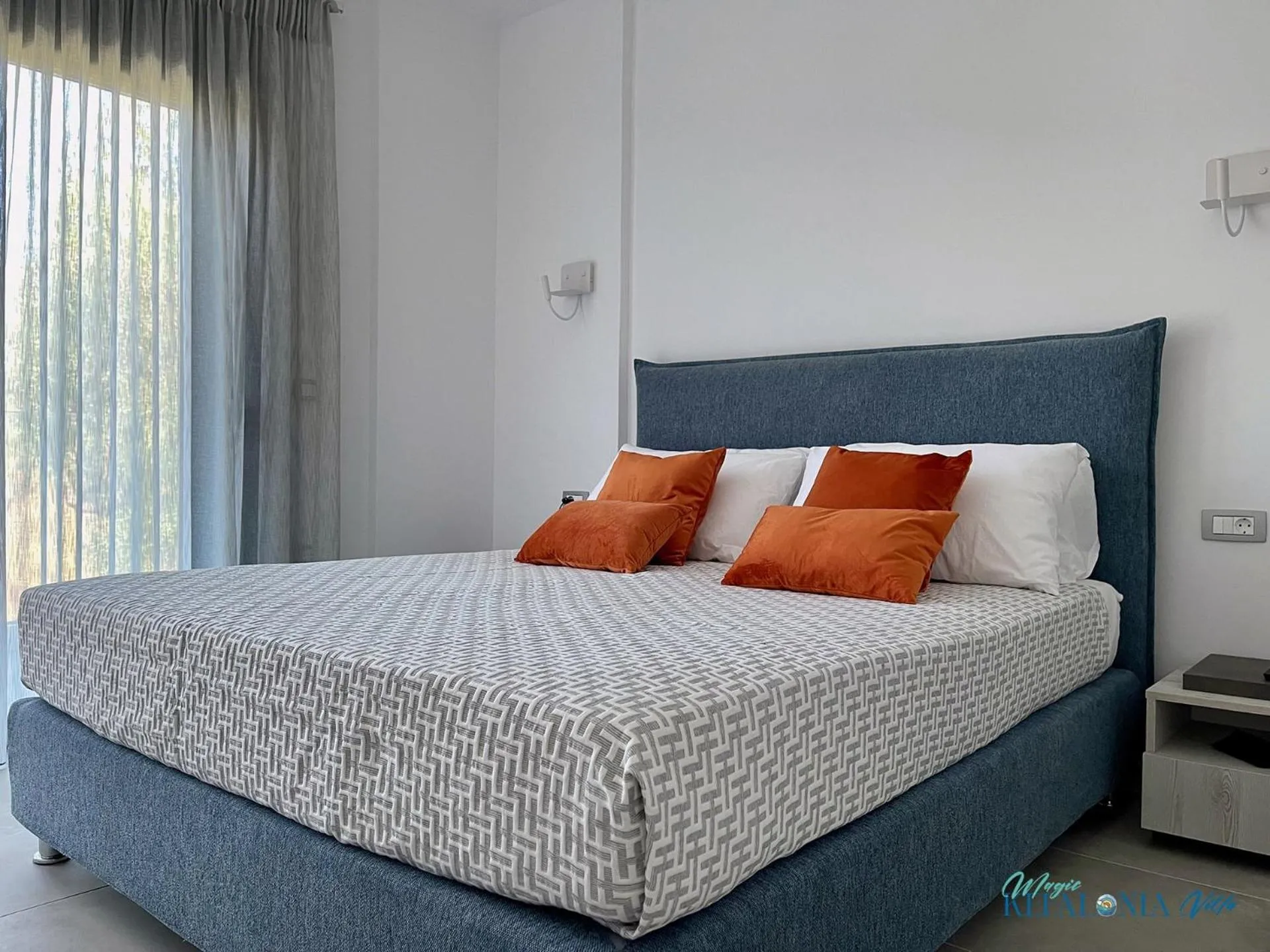 Bed in Magic Kefalonia Villa