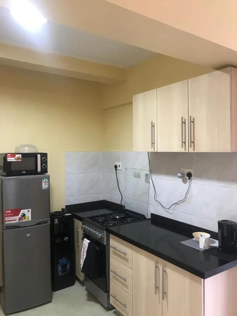 Kitchen or kitchenette in Lux Suites Dennis Pritt Business Apartments Kilimani