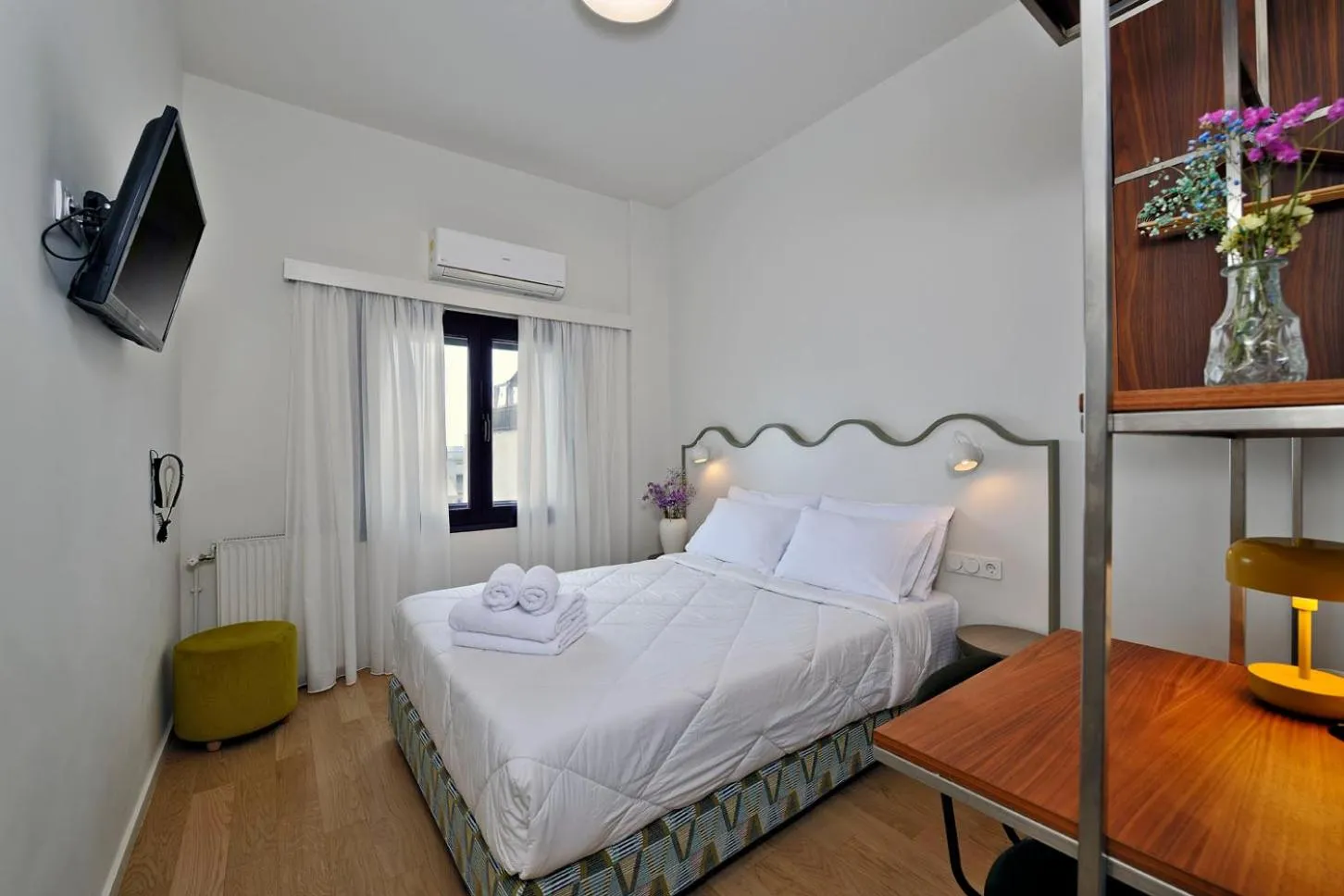 Bedroom, Bed in Dryades & Orion Hotel