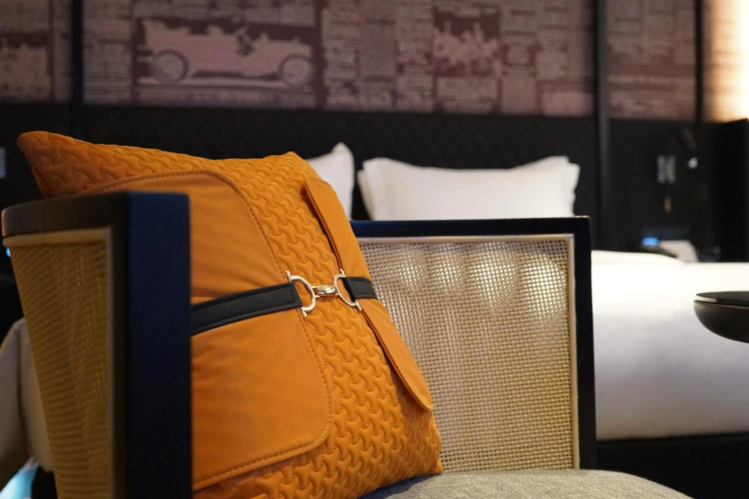 Decorative detail, Bed in Arthur Hotel Luogang Xiangang Metro Guangzhou-Free Breakfast and Free Afternoon Tea