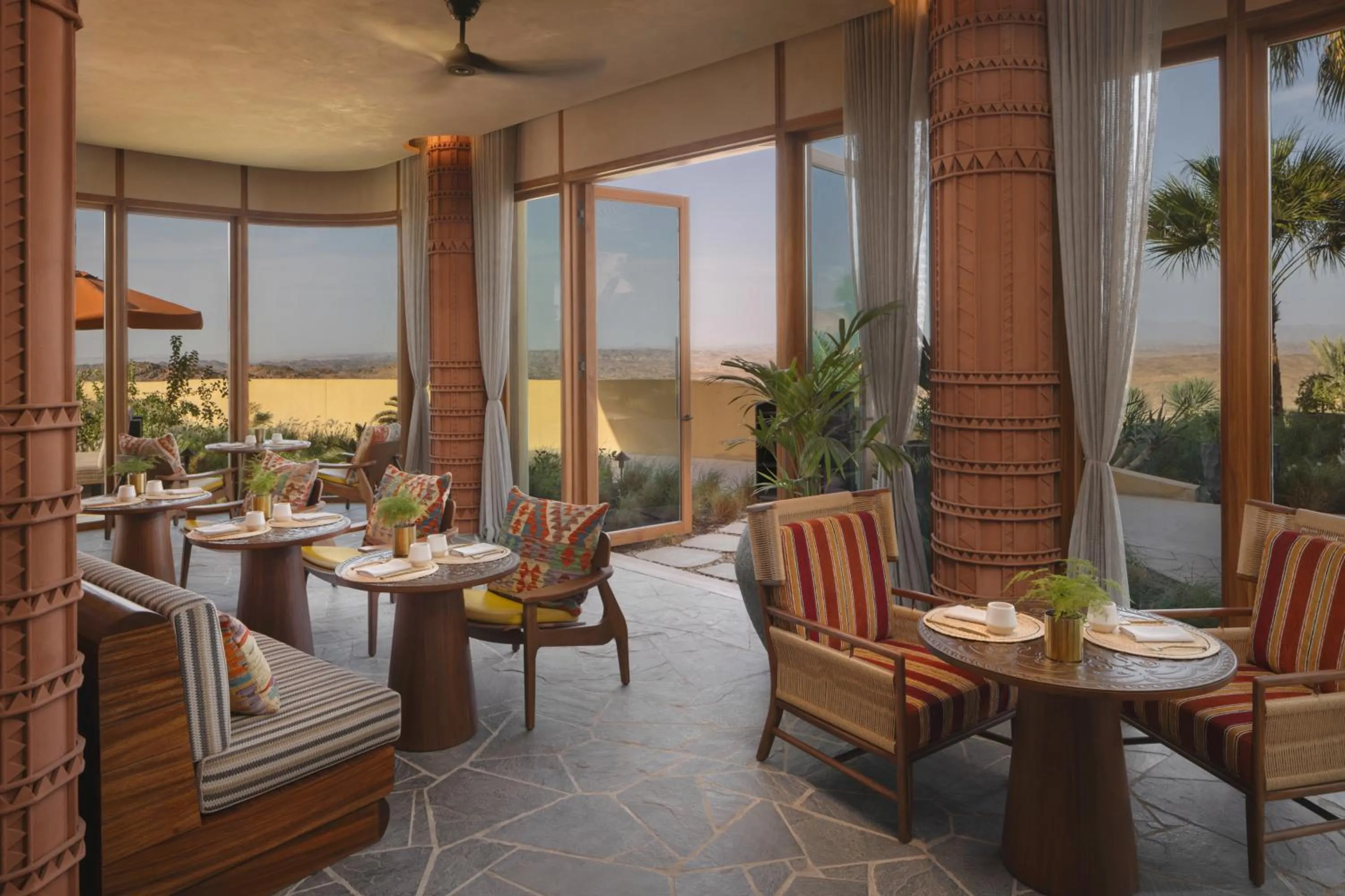 Dining area in Six Senses Southern Dunes, The Red Sea