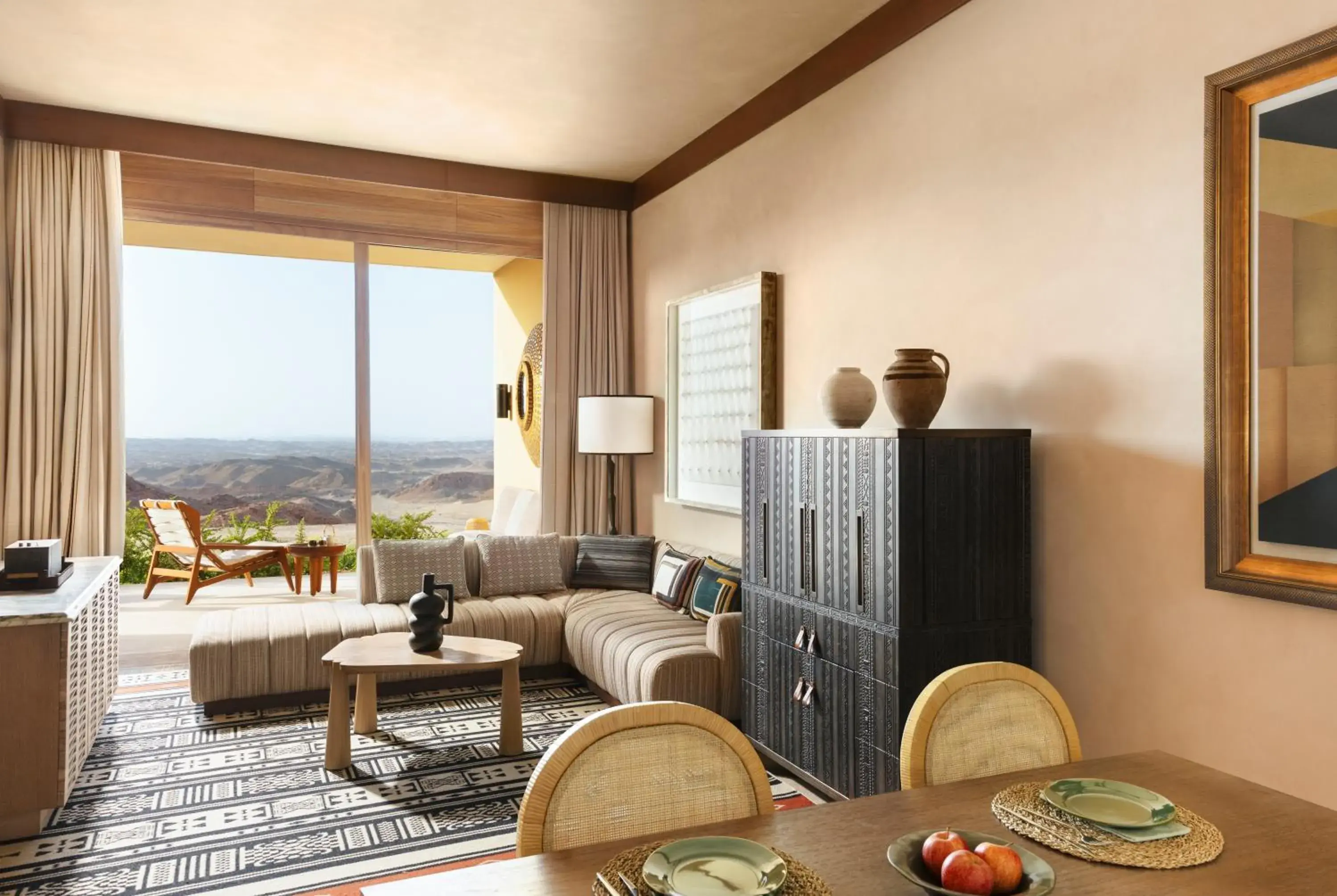 Living room in Six Senses Southern Dunes, The Red Sea Living room in Six Senses Southern Dunes, The Red Sea