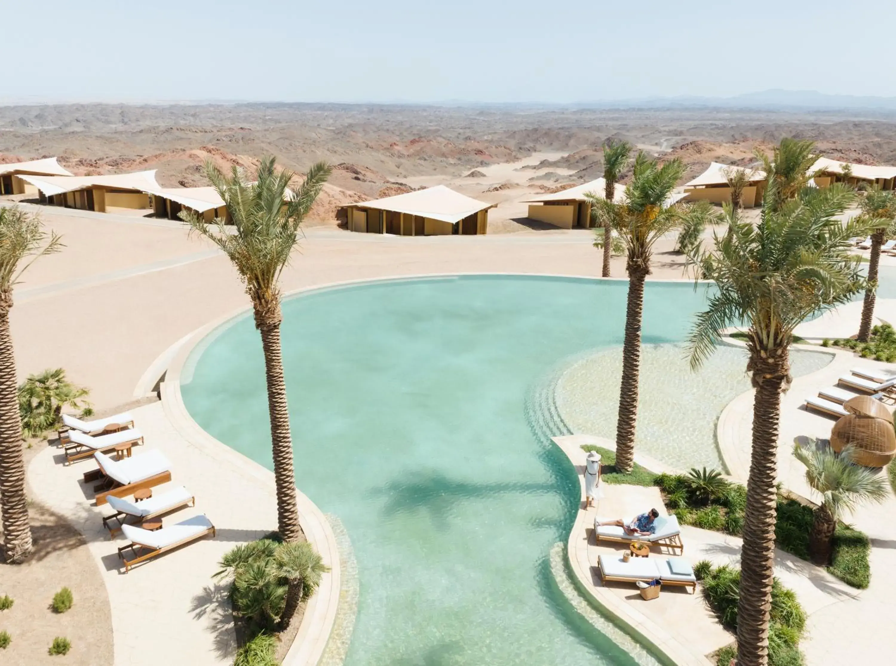 Swimming pool in Six Senses Southern Dunes, The Red Sea Swimming pool in Six Senses Southern Dunes, The Red Sea