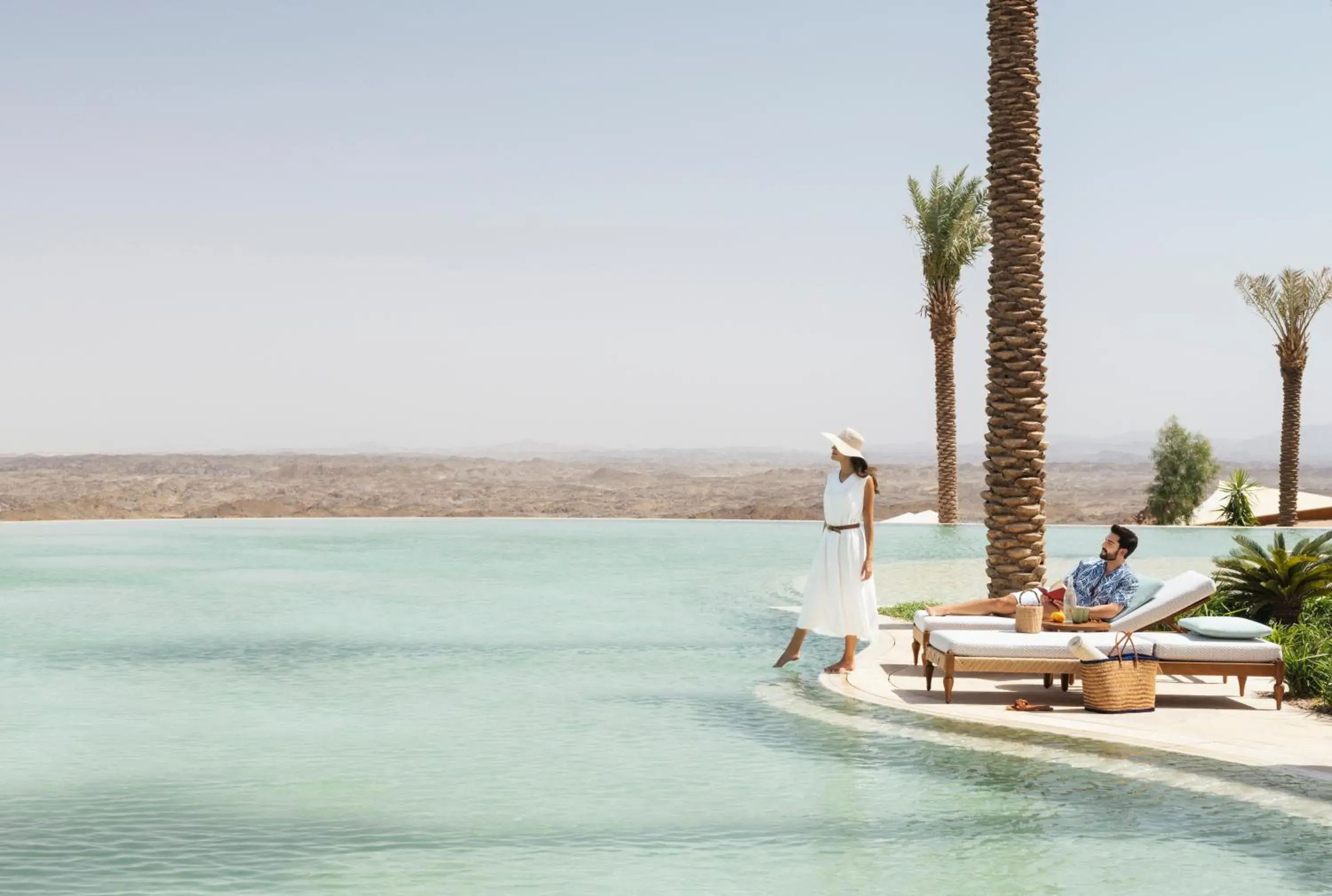 Swimming pool in Six Senses Southern Dunes, The Red Sea Swimming pool in Six Senses Southern Dunes, The Red Sea