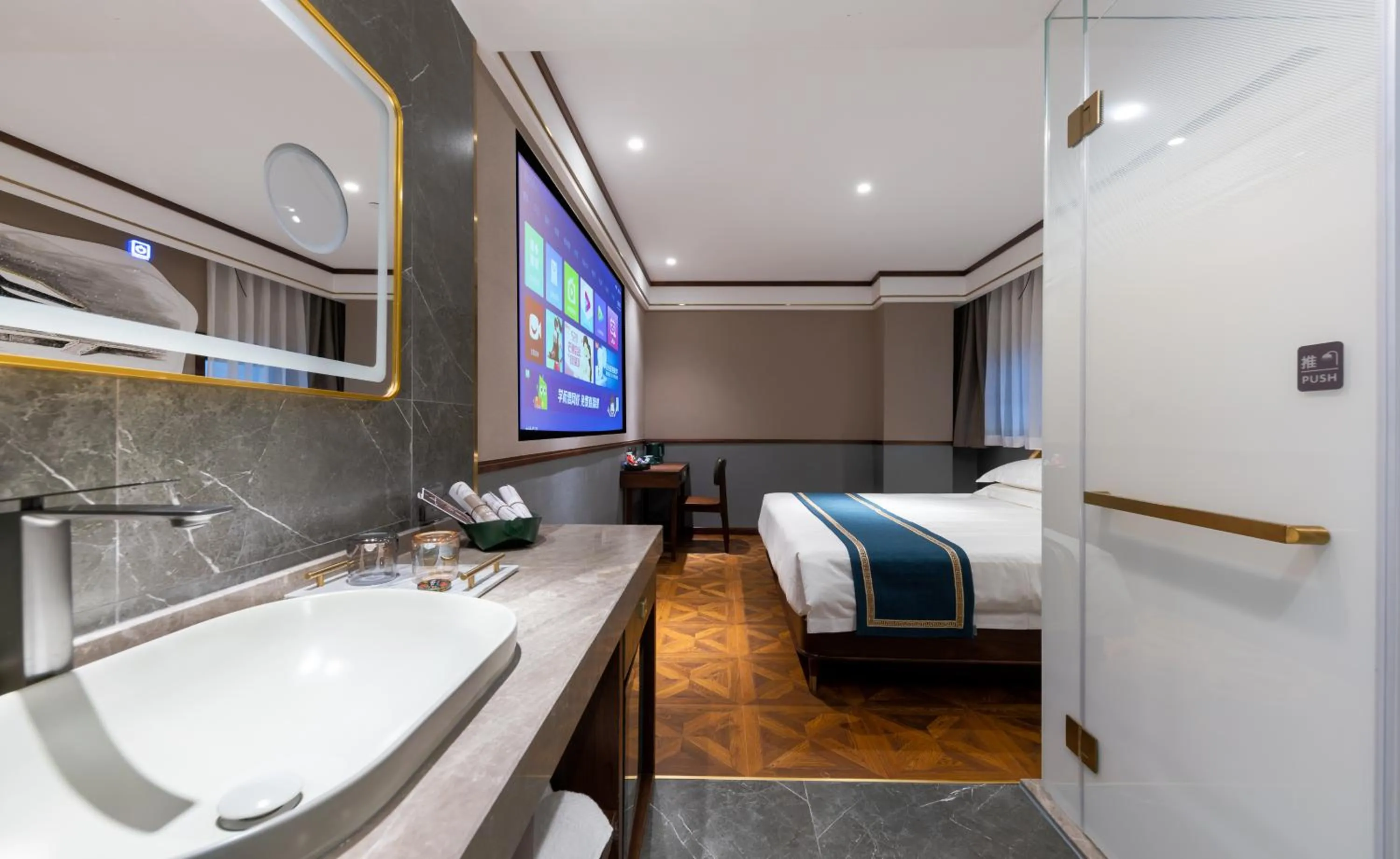 TV and multimedia, Bed in Nostalgia S Hotel Beijing National Stadium-Bird's Nest