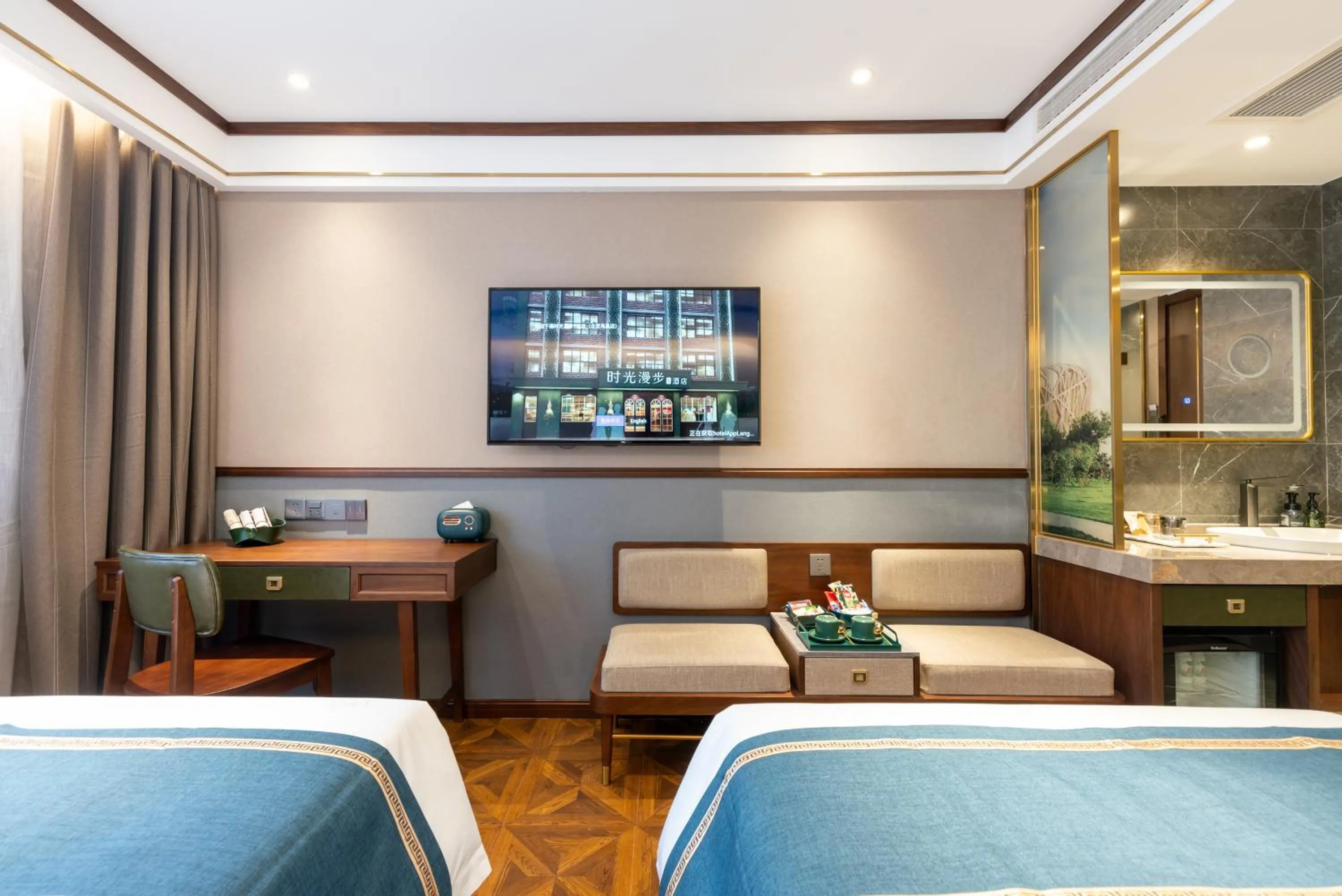 Bed in Nostalgia S Hotel Beijing National Stadium-Bird's Nest