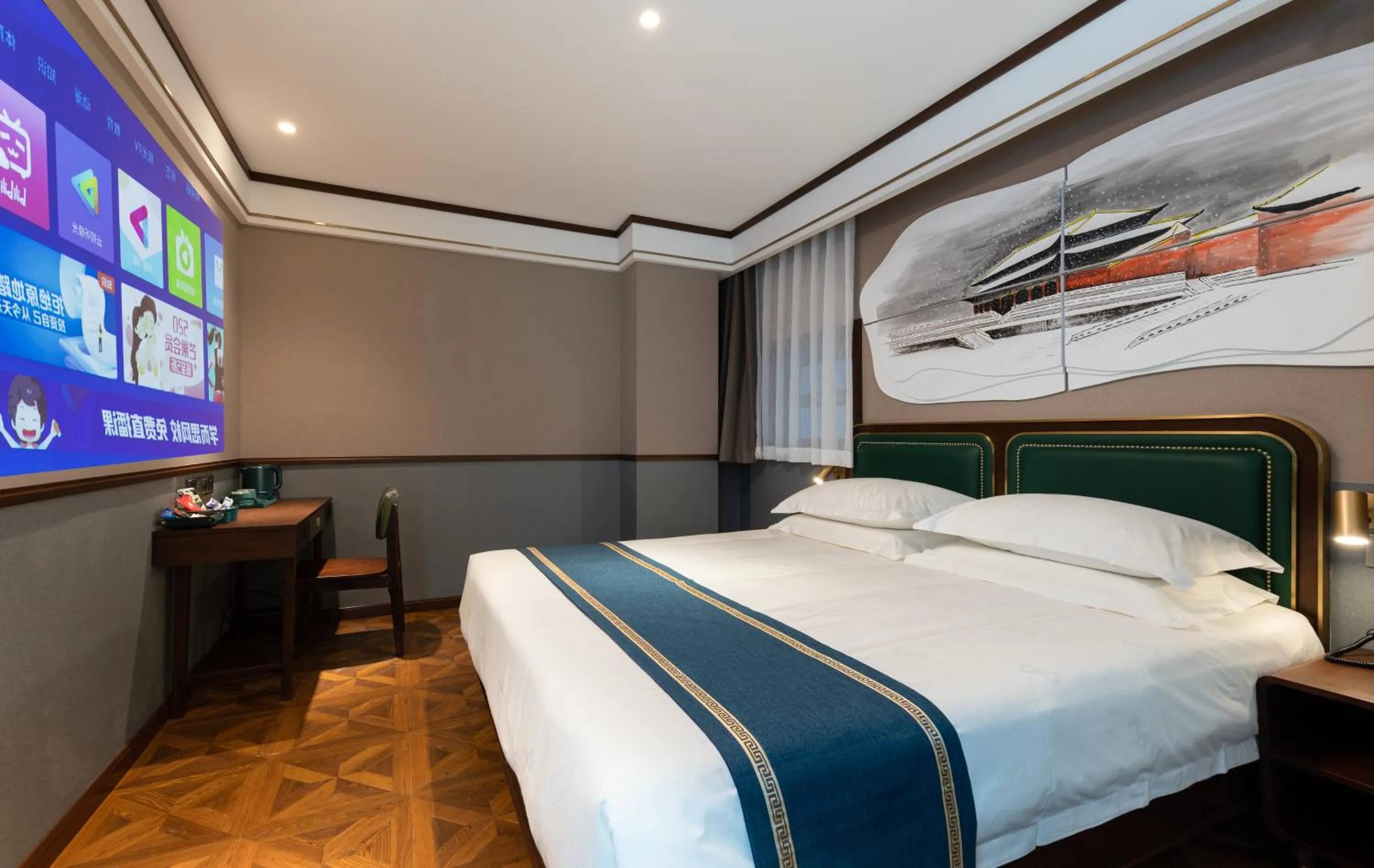 Bedroom, Bed in Nostalgia S Hotel Beijing National Stadium-Bird's Nest