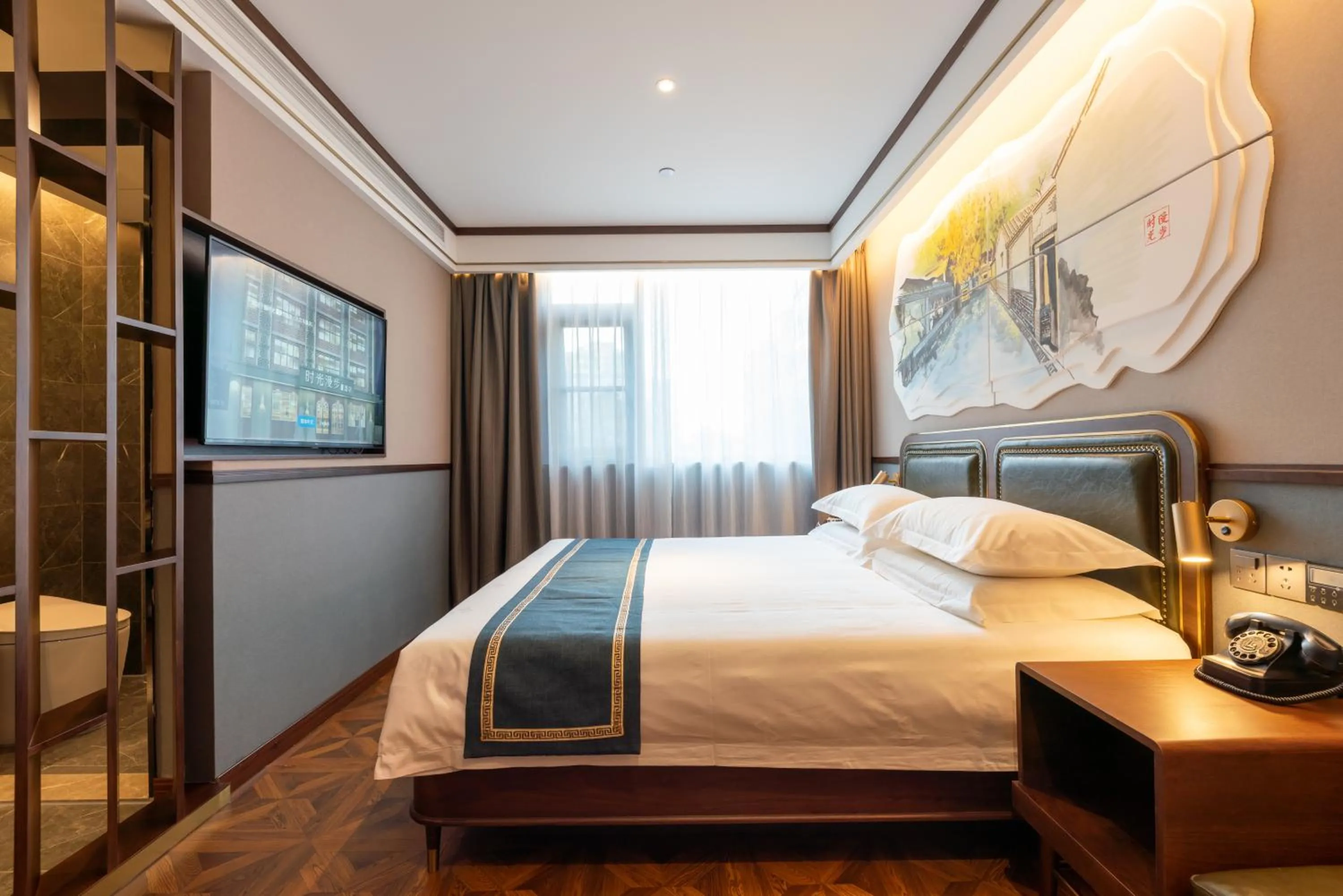 Bedroom, Bed in Nostalgia S Hotel Beijing National Stadium-Bird's Nest