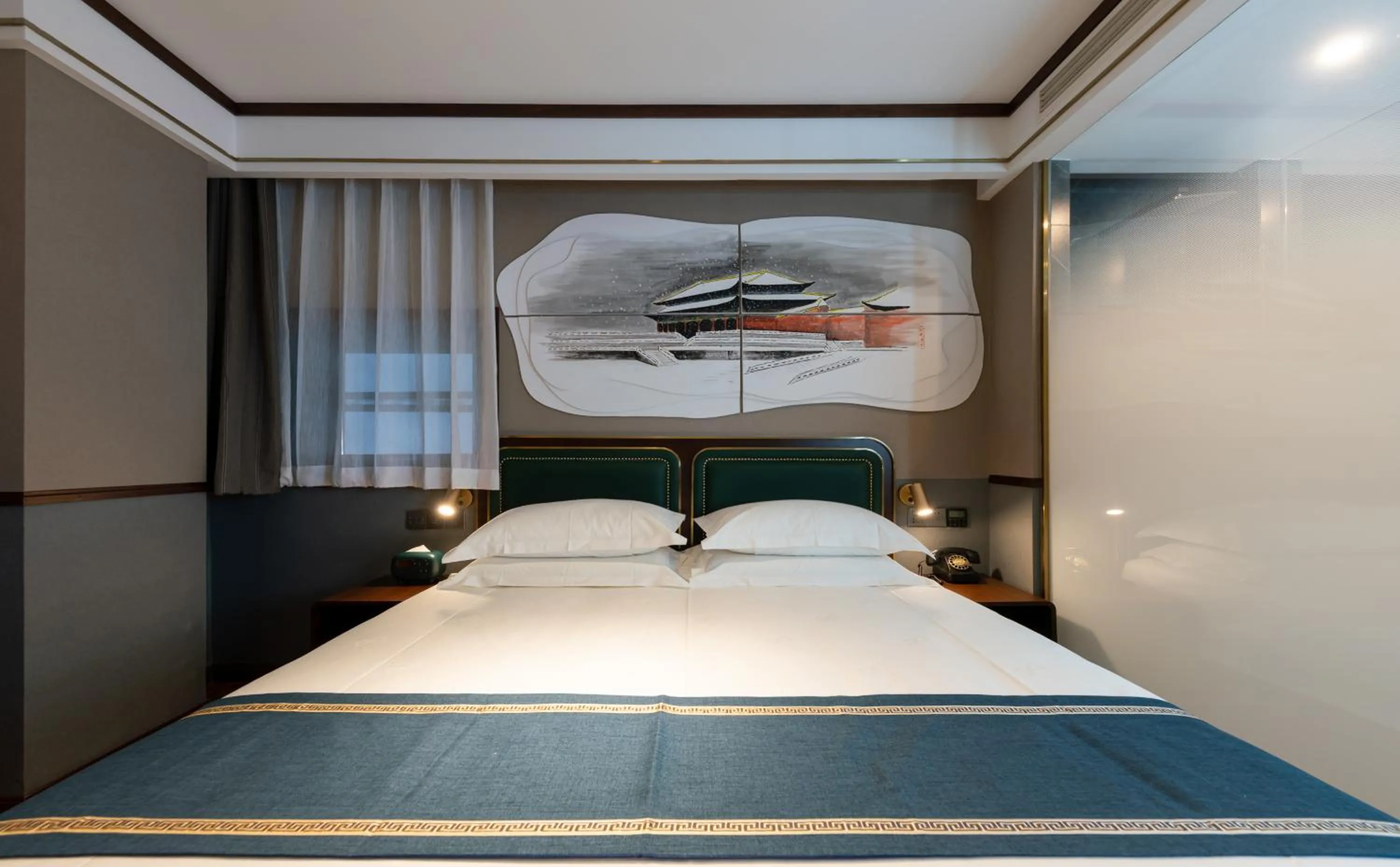Bedroom, Bed in Nostalgia S Hotel Beijing National Stadium-Bird's Nest