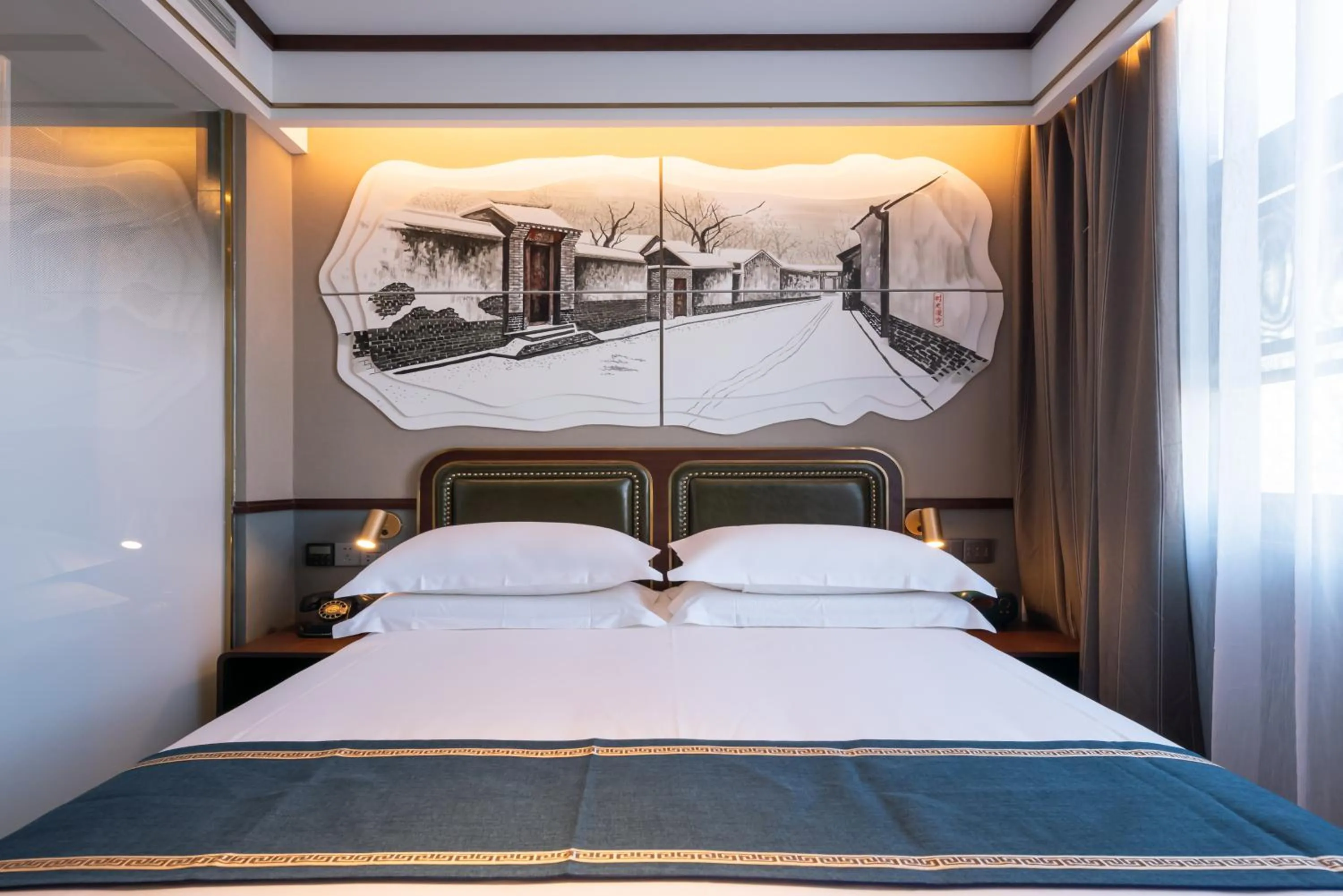 Bedroom, Bed in Nostalgia S Hotel Beijing National Stadium-Bird's Nest