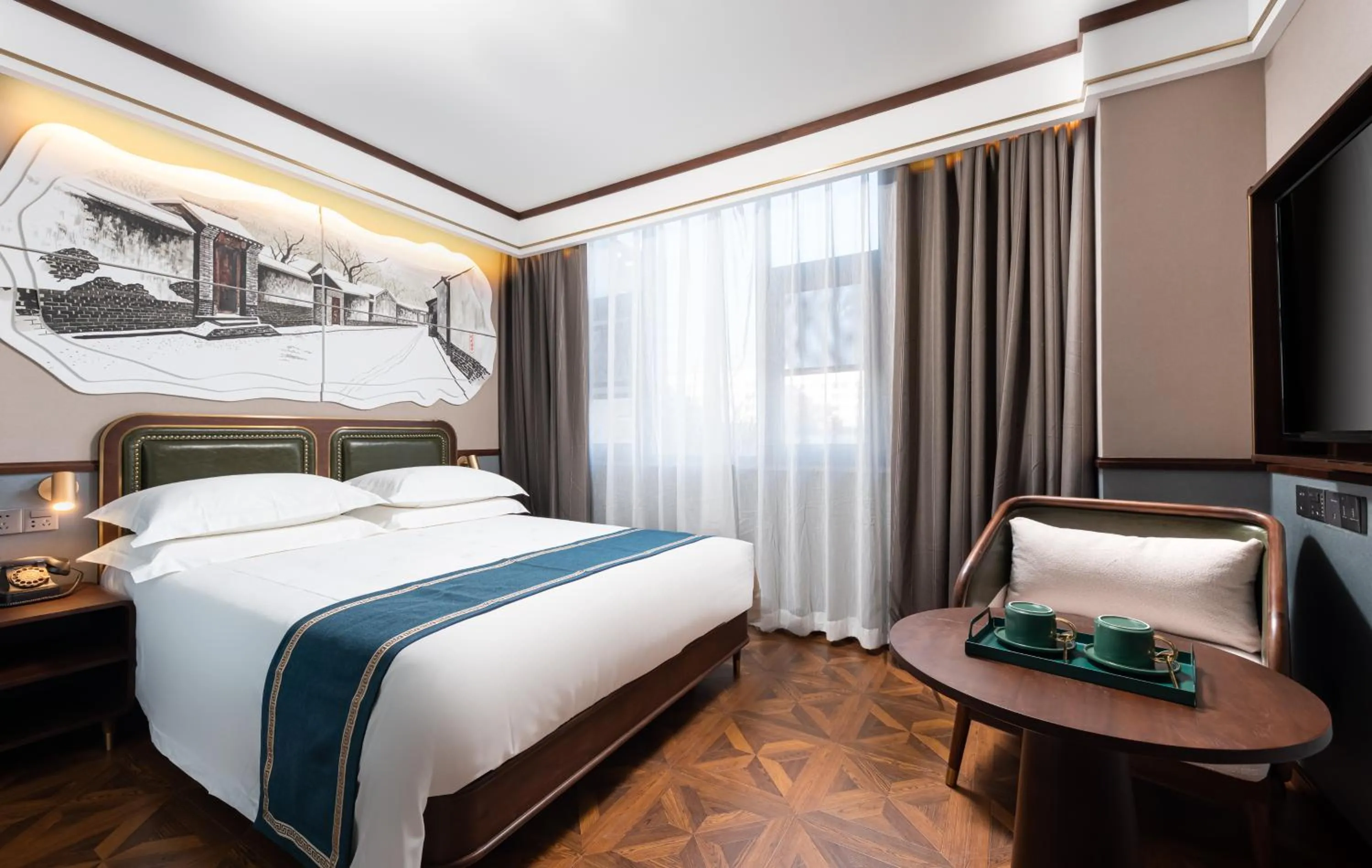 Bed in Nostalgia S Hotel Beijing National Stadium-Bird's Nest