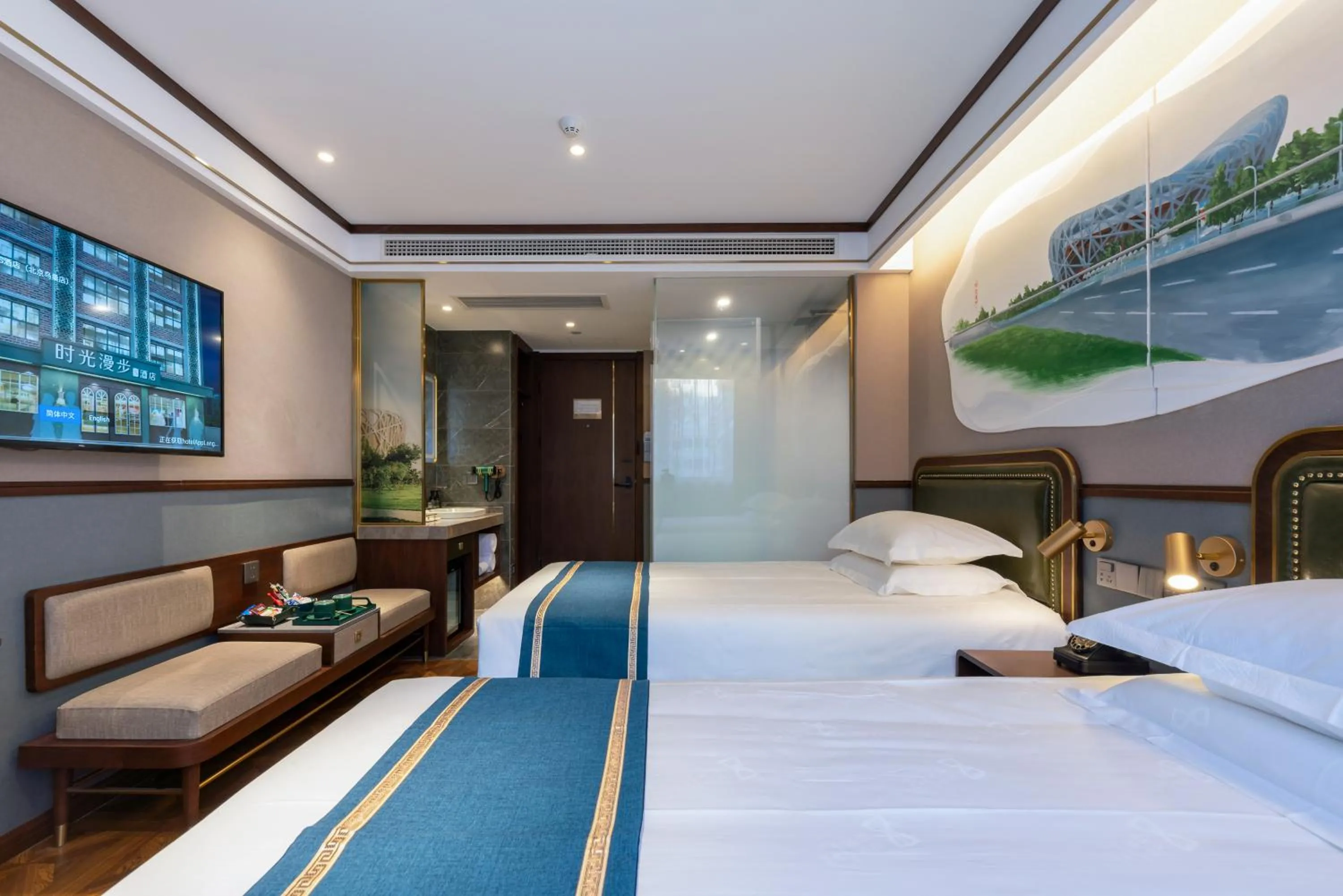 Bedroom, Bed in Nostalgia S Hotel Beijing National Stadium-Bird's Nest