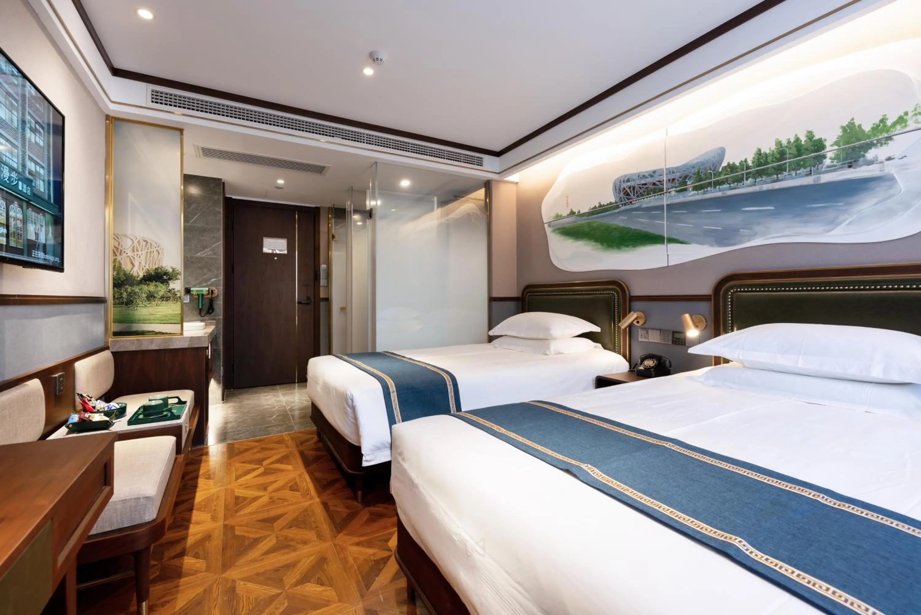 Bed in Nostalgia S Hotel Beijing National Stadium-Bird's Nest