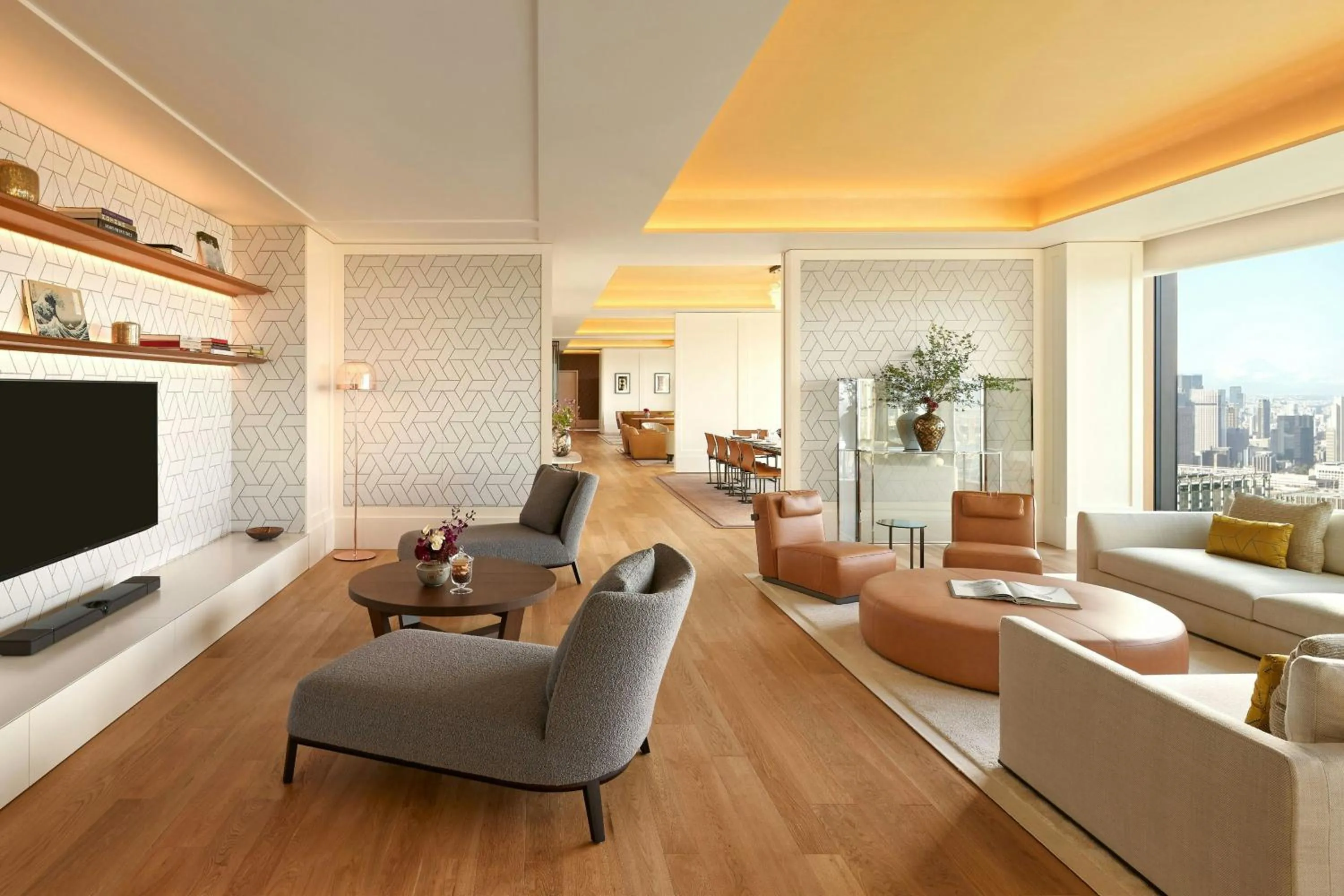 Living room in Bvlgari Hotel Tokyo