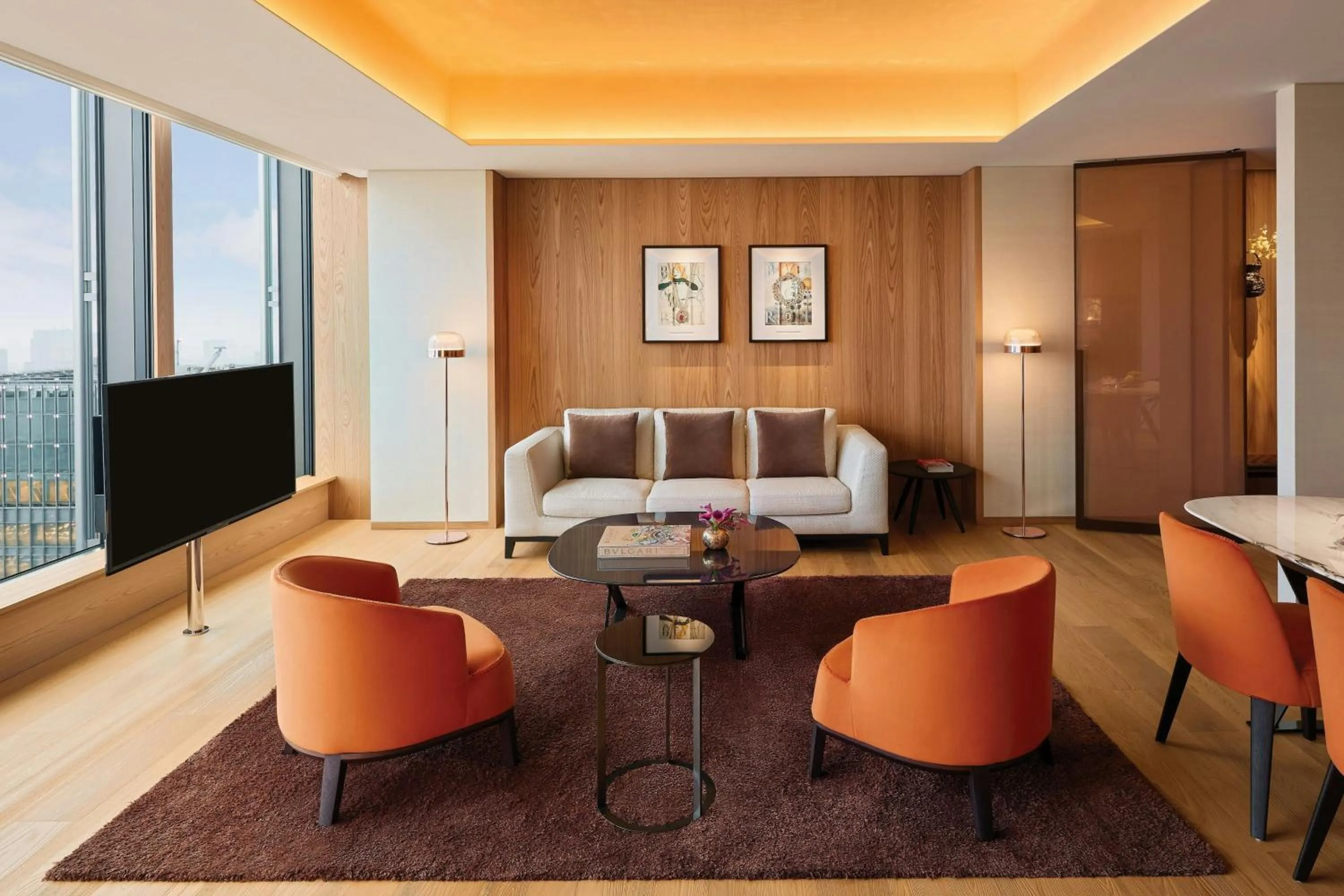 Living room in Bvlgari Hotel Tokyo