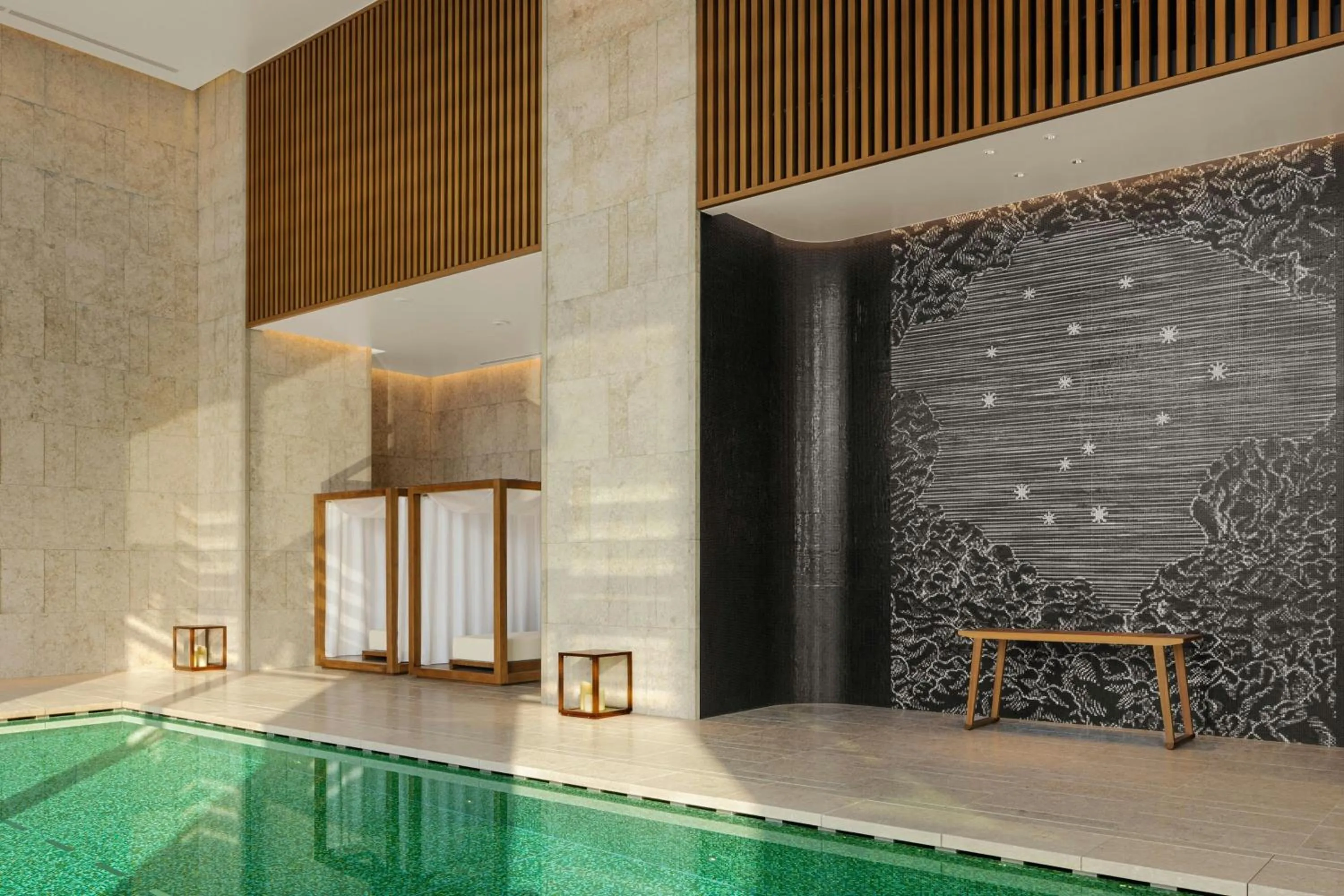 Swimming pool in Bvlgari Hotel Tokyo