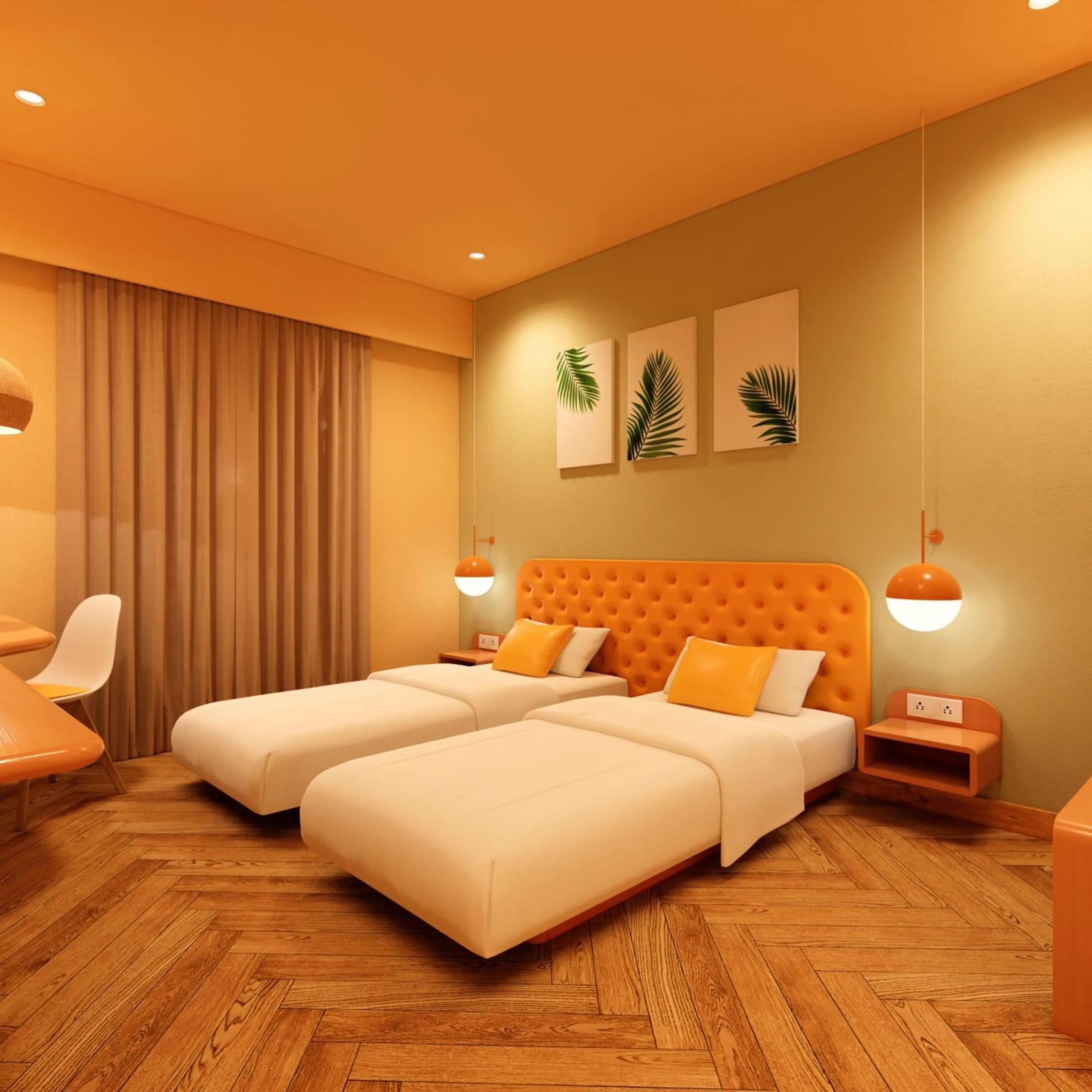 Bedroom, Bed in Bloom Hotel - Golf Course Road, Sector 43