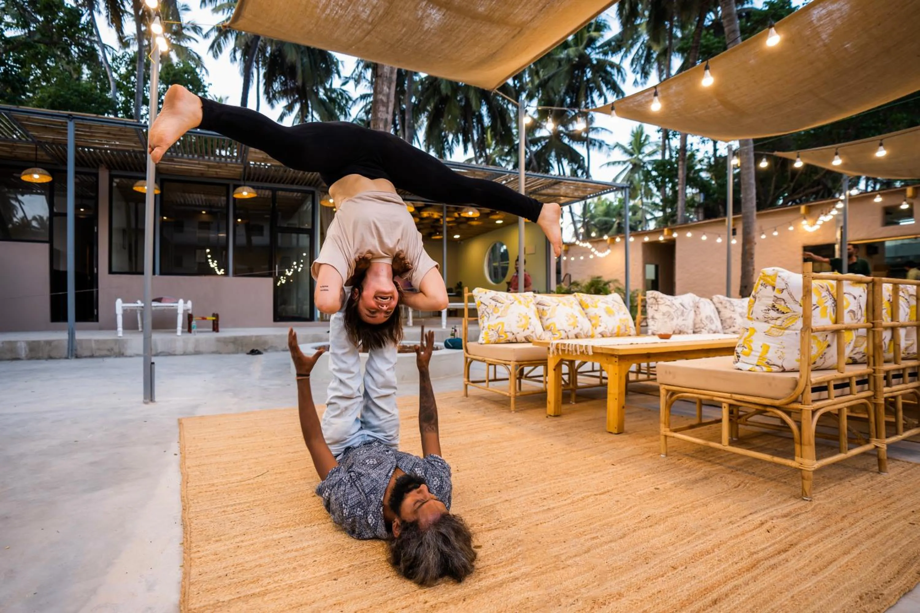 Patio in Zostel Goa, Morjim