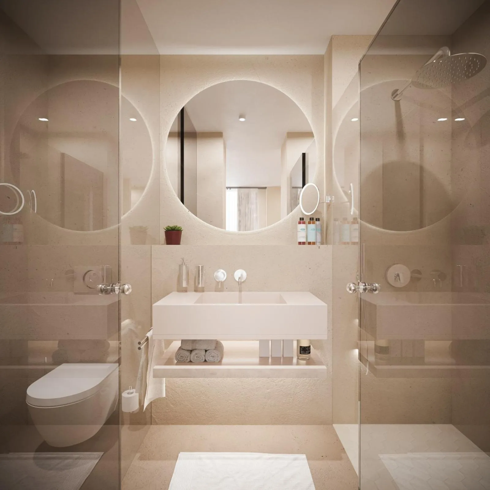 Shower in VISIONAPARTMENTS Glattbrugg - contactless check-in