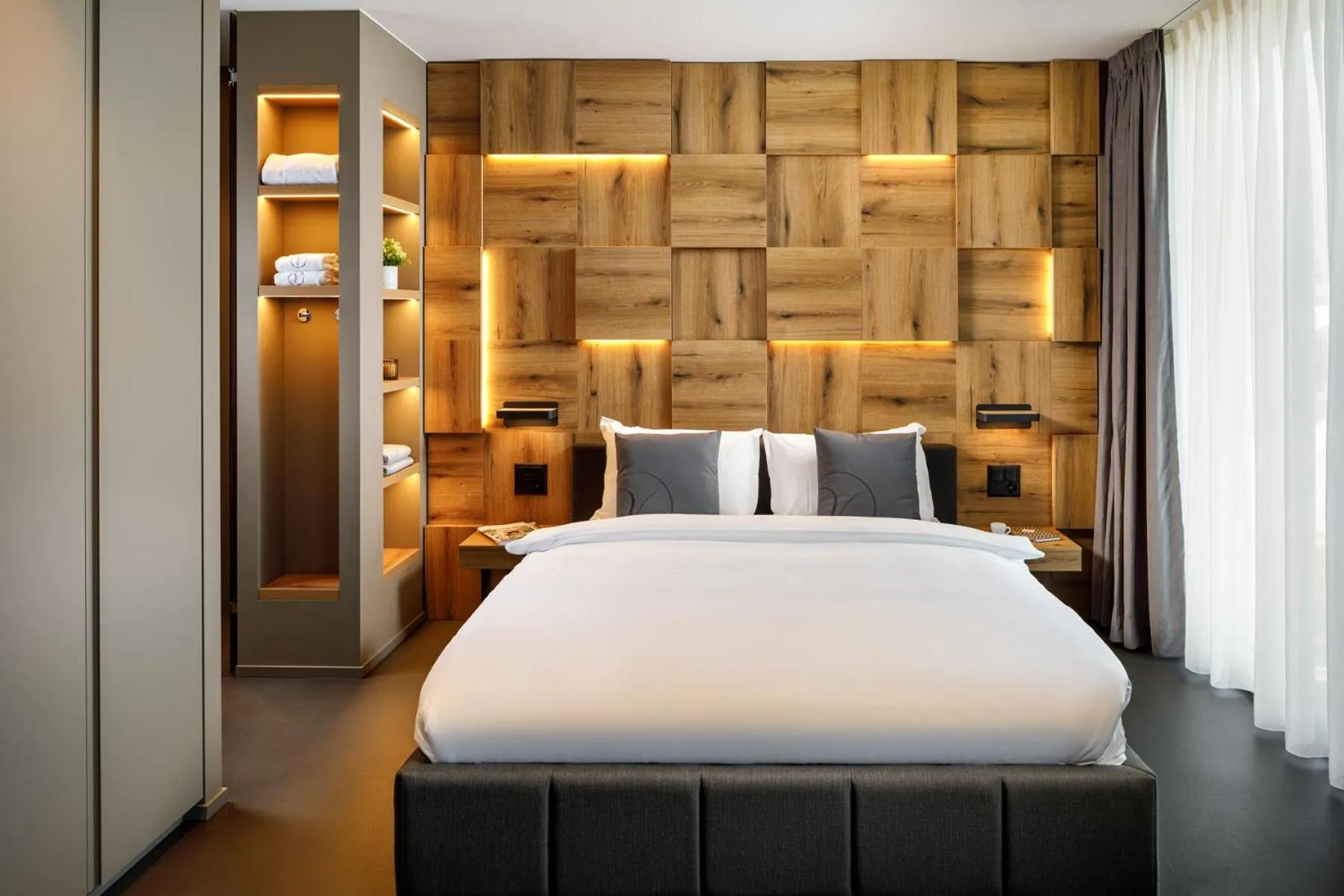 Bed in VISIONAPARTMENTS Glattbrugg - contactless check-in