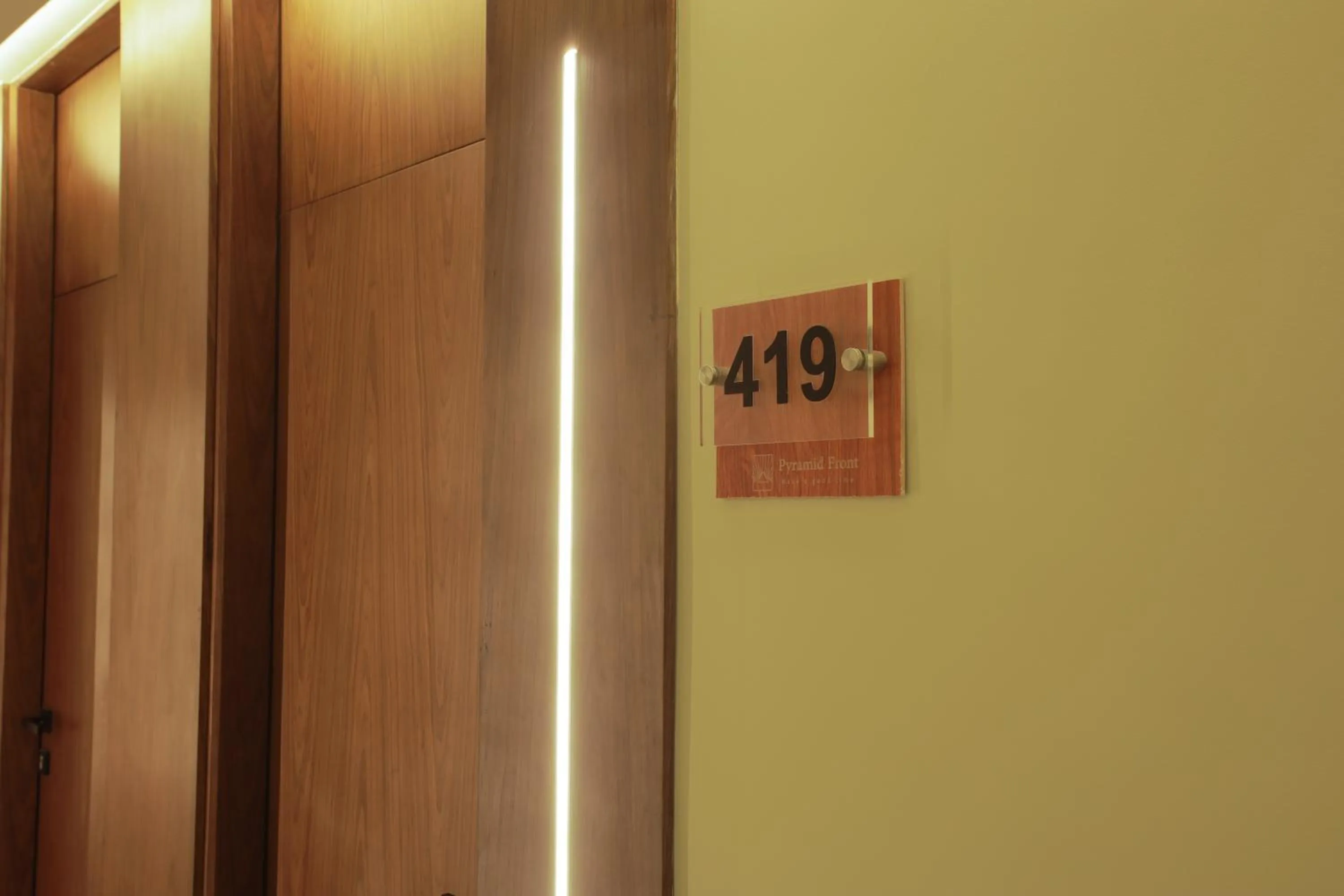 Property logo or sign in Pyramid Front Hotel