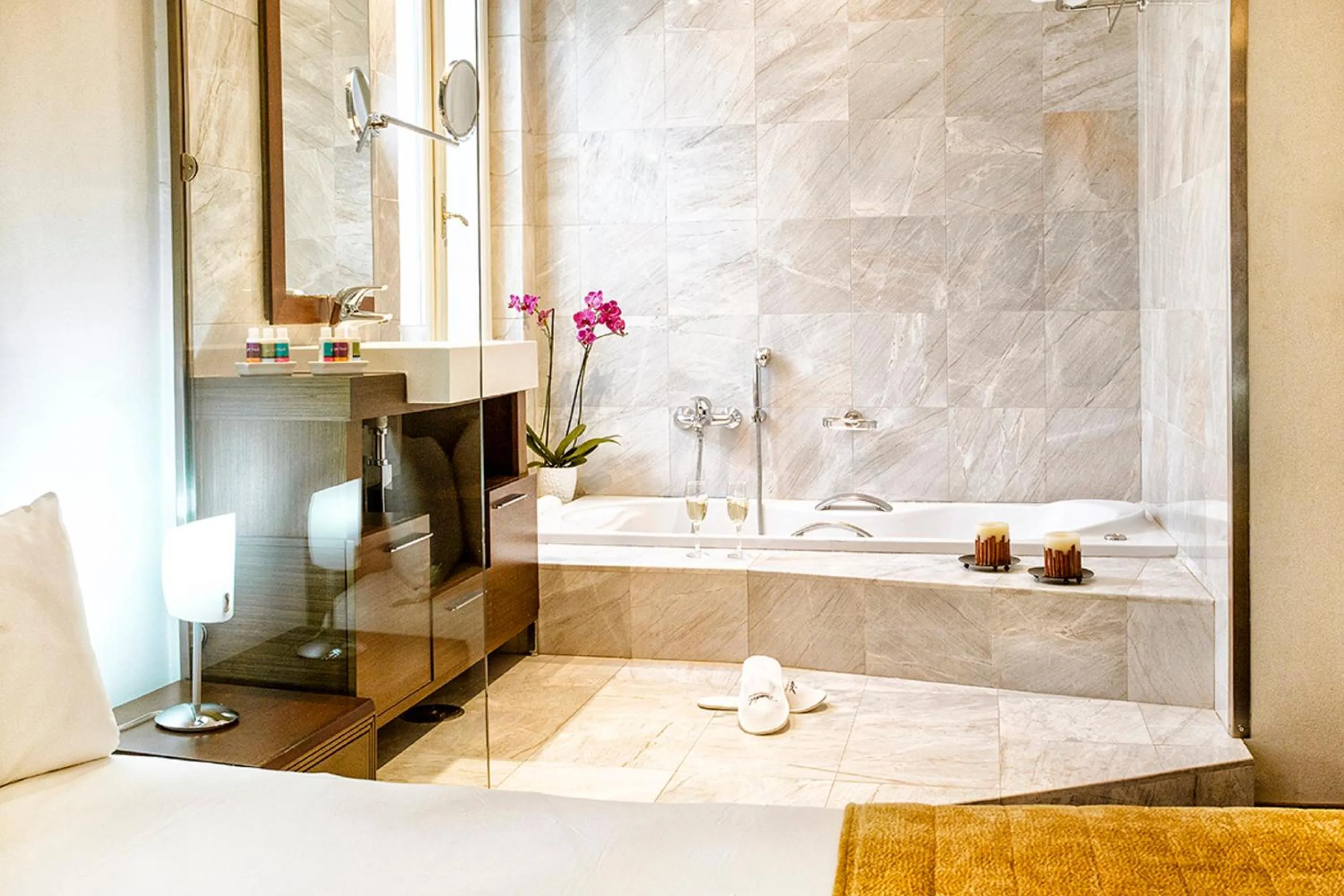 Bathroom in Arni Hotel Domotel