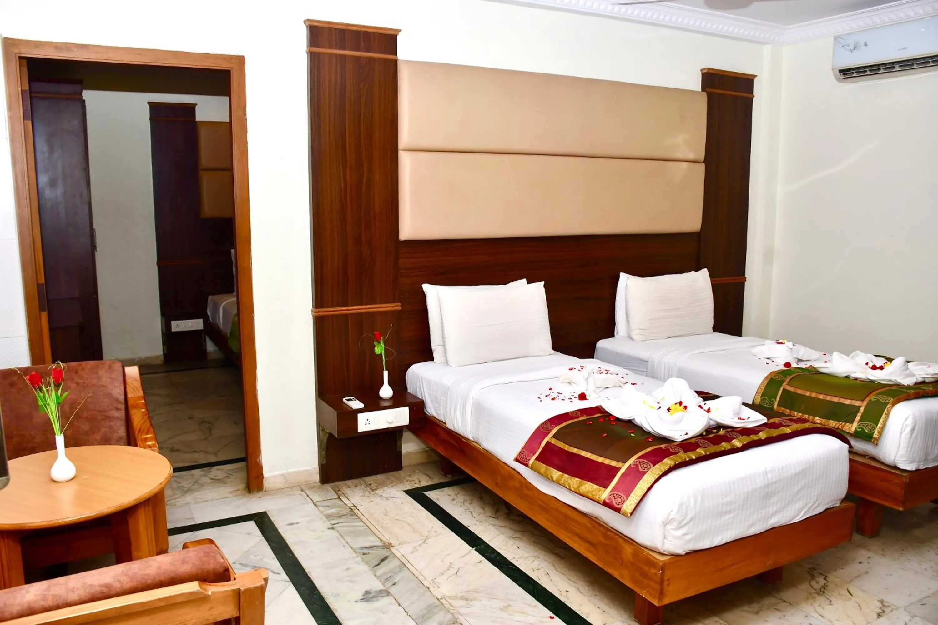 Living room, Bed in SET Residency